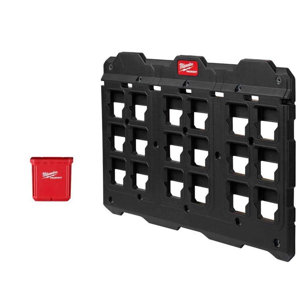 Milwaukee Packout 2-Pack Bin Set with Packout Large Wall Plate - Cheap Fitting