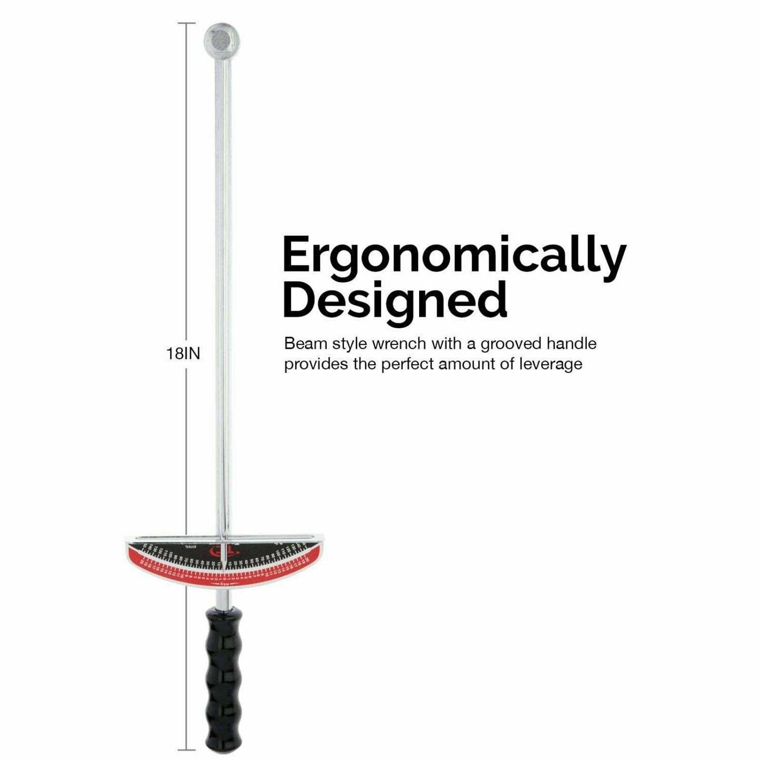 Tooluxe 03703l Dual Drive Beam Style Torque Wrench - Cheap Fitting