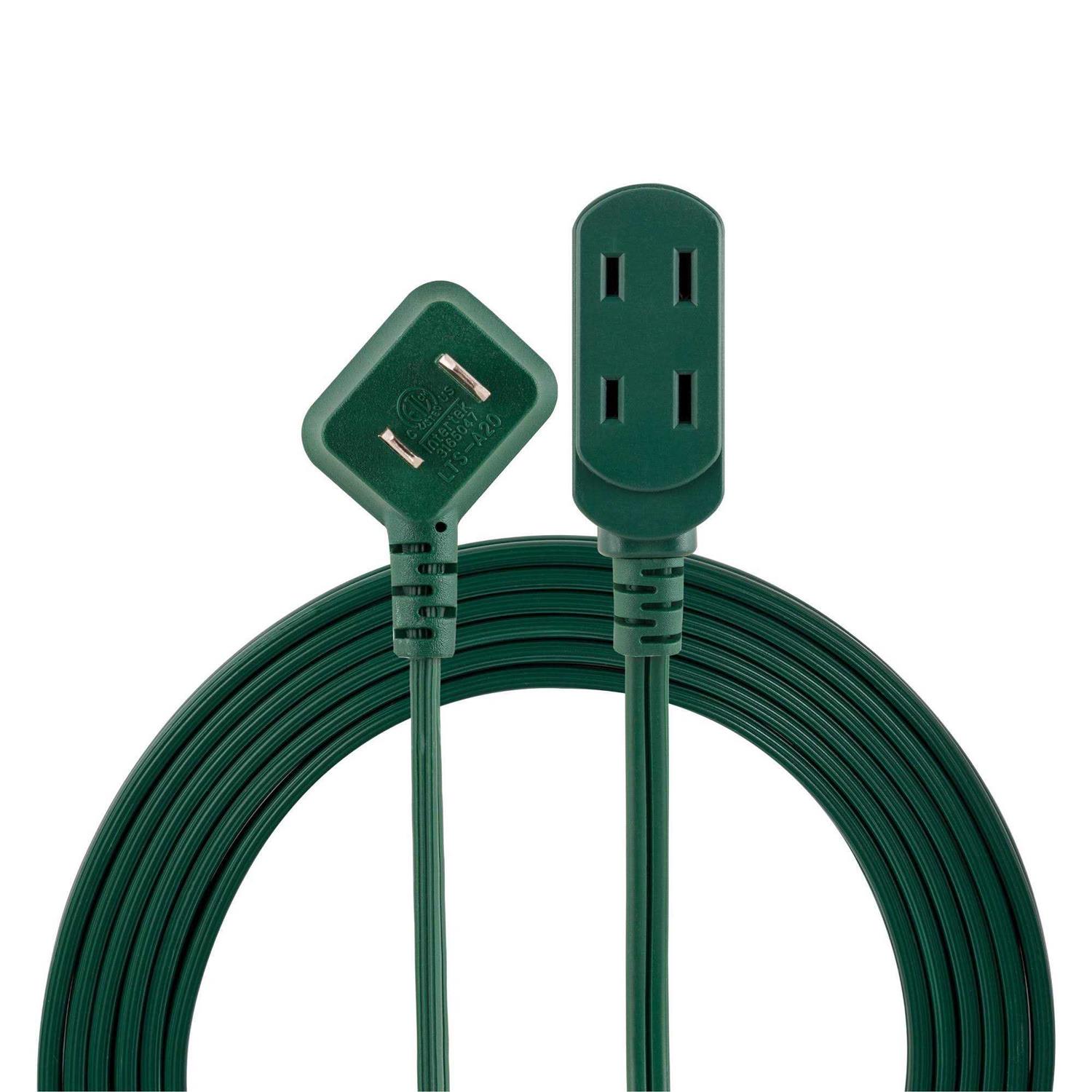 Philips 15′ 3-Outlet Polarized Extension Cord Indoor Green - Cheap Fitting