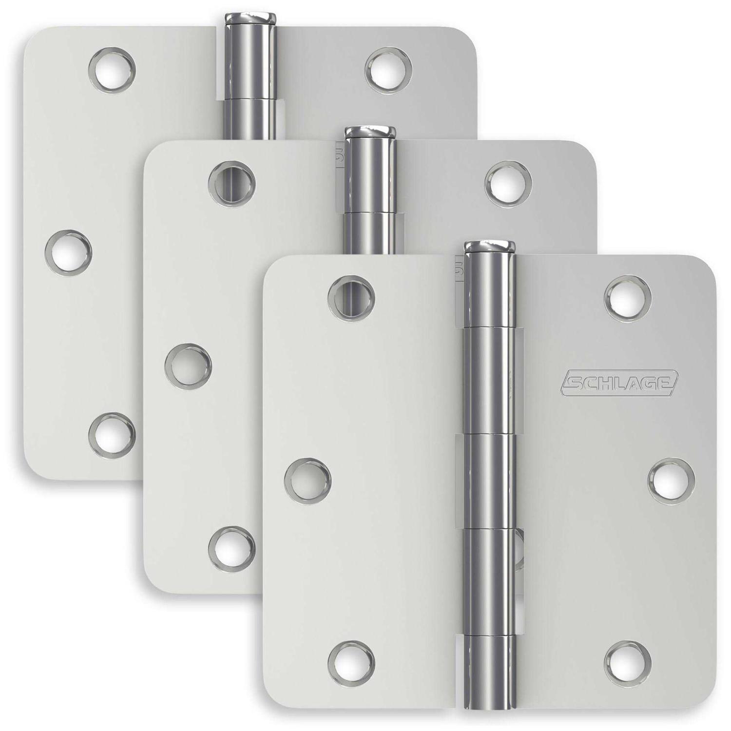 Schlage Pack of Three 3.5 x 3.5 Plain Bearing 1/4 Radius Corner - Cheap Fitting