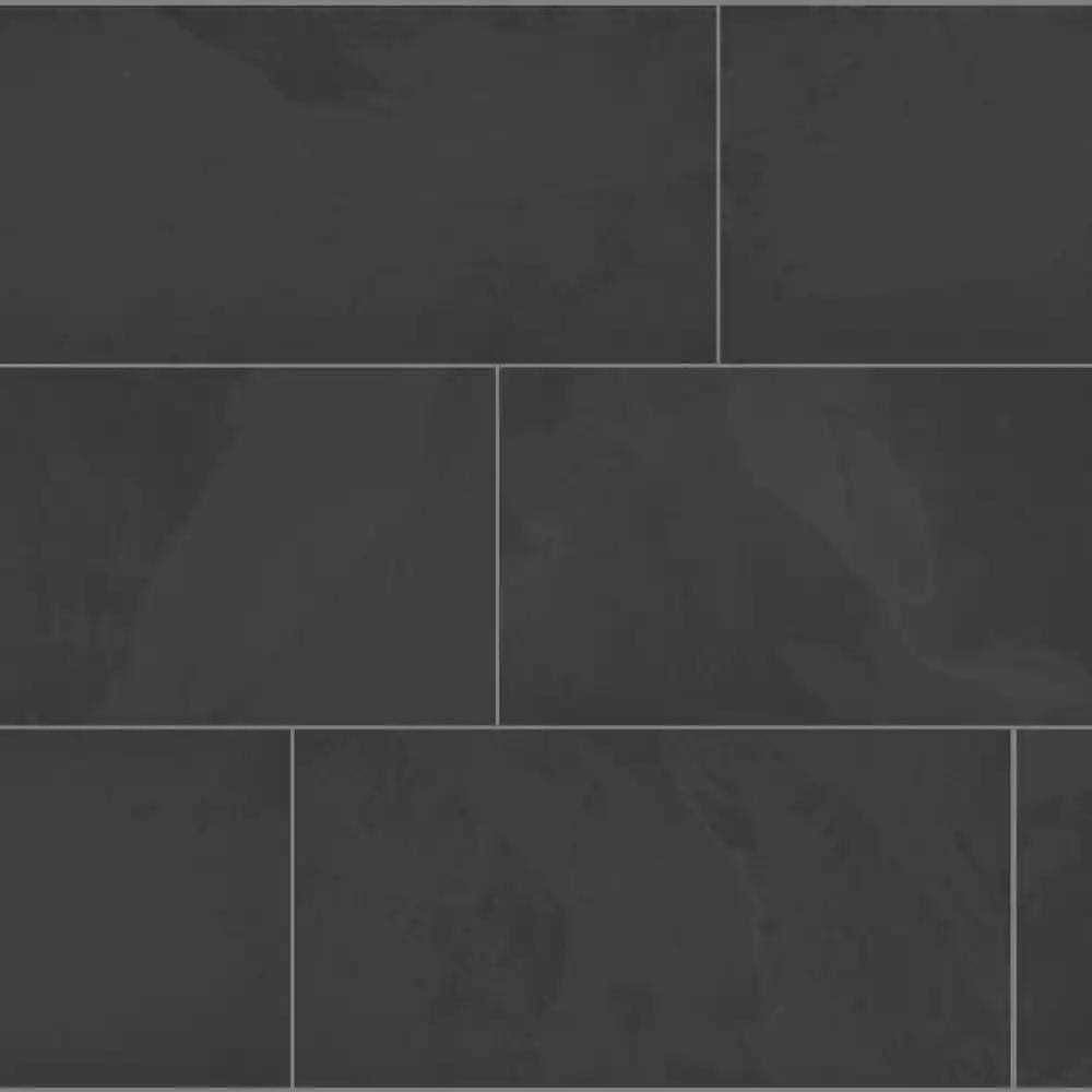 Florida Tile Home Collection Galactic Slate Black 12 in. x 24 in. Matte Porcelain Floor and Wall Tile - Cheap Fitting