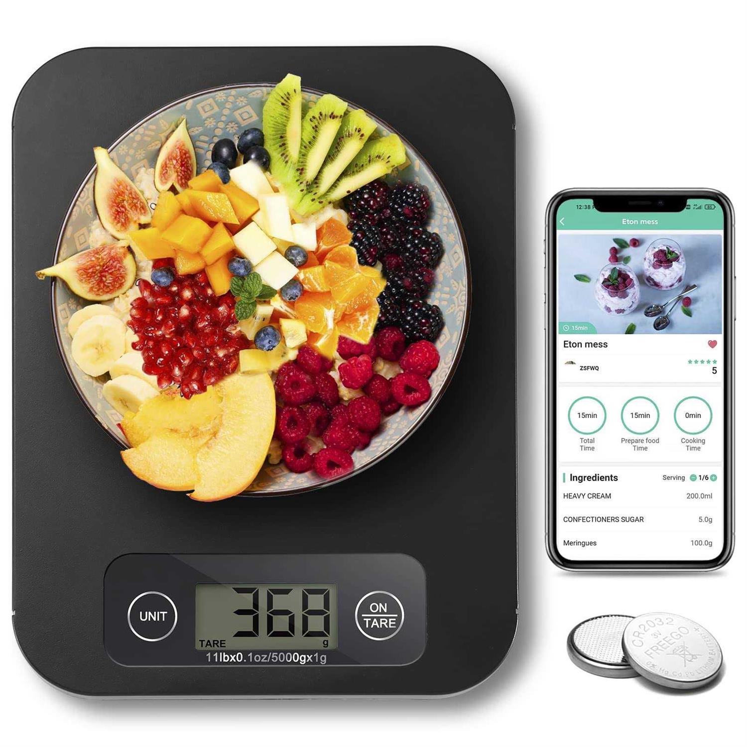 URAMAZ Smart Digital Food Scale for Weight Loss, Kitchen Food Scale grams and Ounces with Nutritional calculator - Cheap Fitting