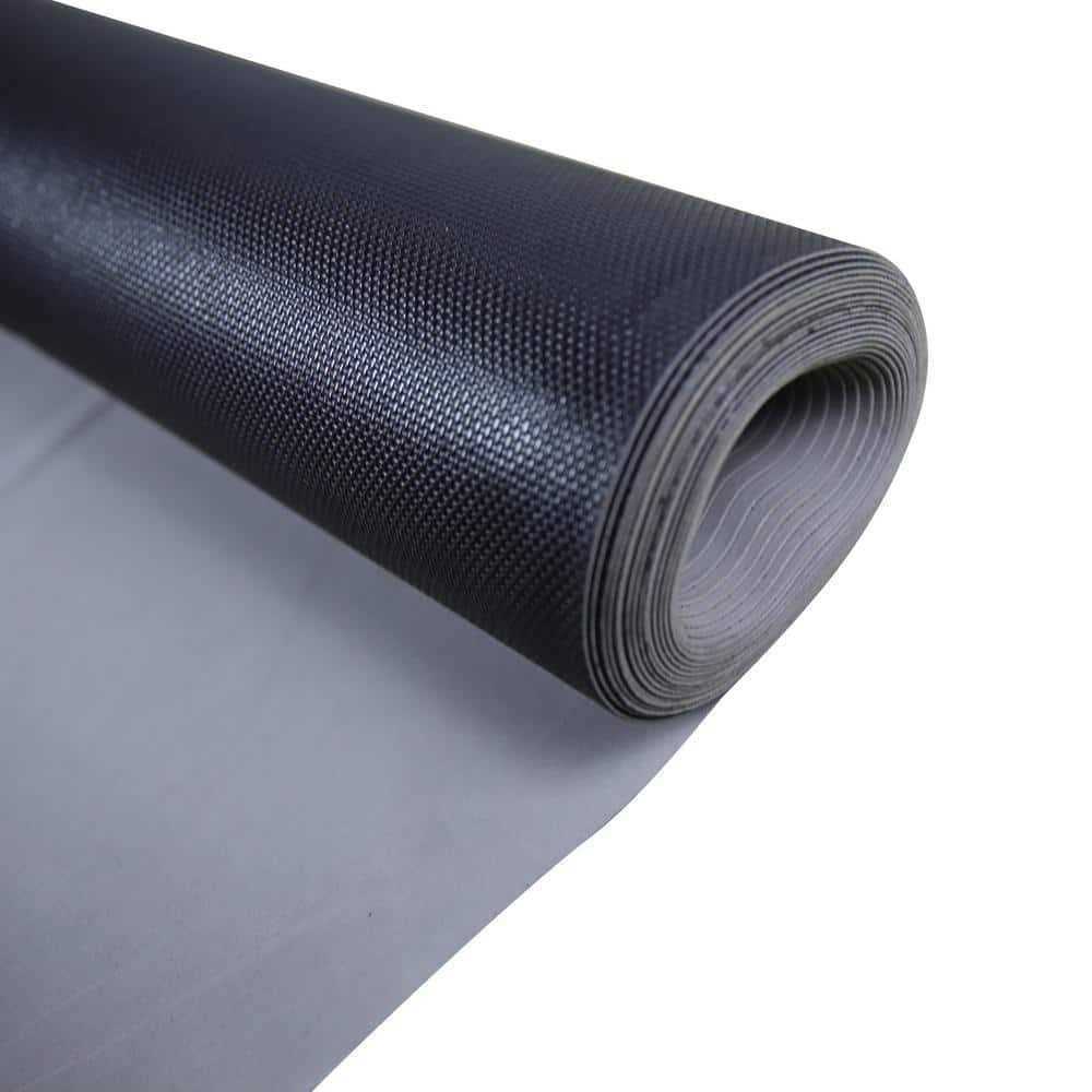 Dekorman HD PVC100 sq. ft. / roll 1.5mm Thickness + 0.15mm PE Film Gray Underlayment for LVT - Cheap Fitting