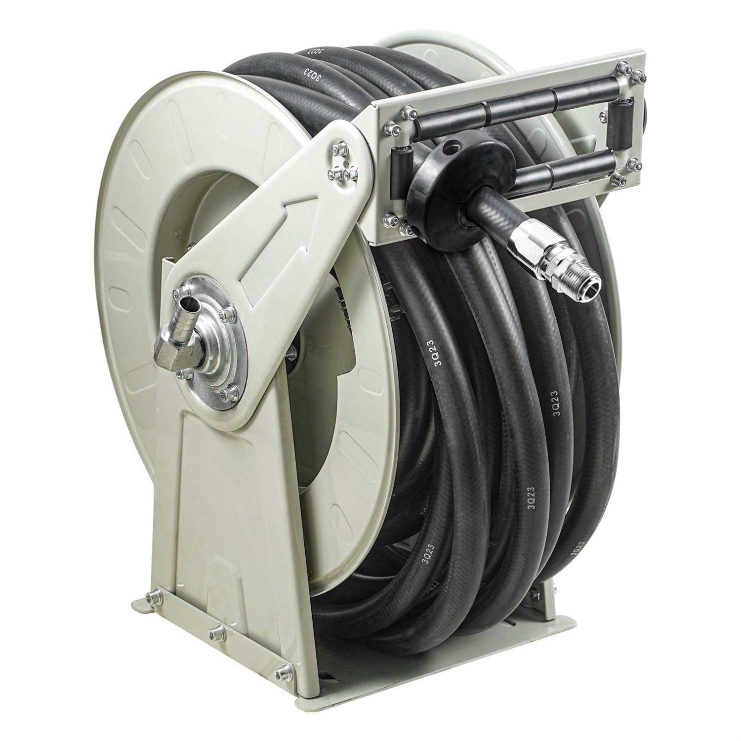 Vevor Fuel Hose Reel 1 inch x 50′ Extra Long Retractable Diesel Hose Reel - Cheap Fitting