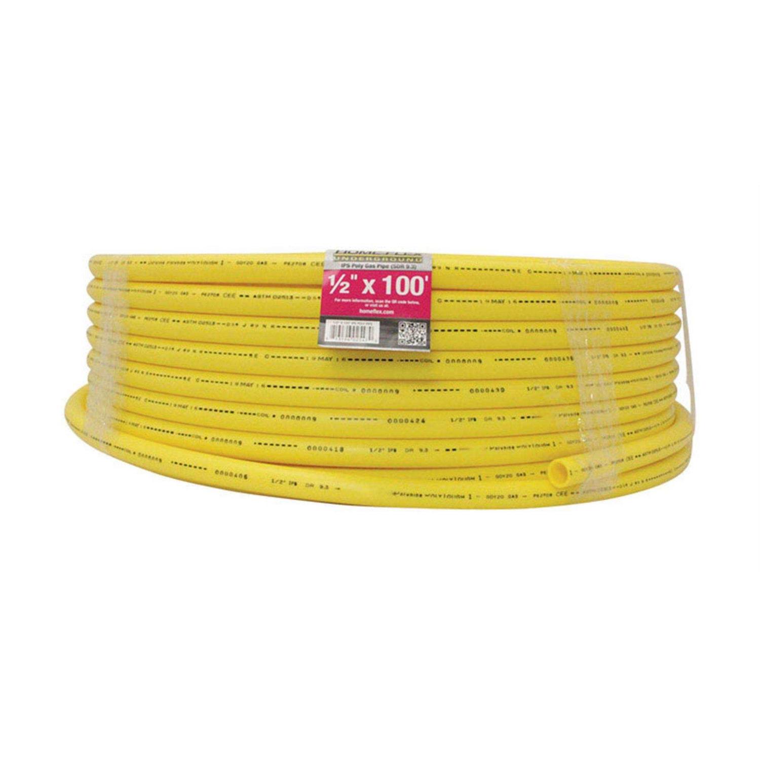 Home-Flex Underground 1/2 in. Dia. x 100 ft. L Pipe Plain End 90 psi - Cheap Fitting