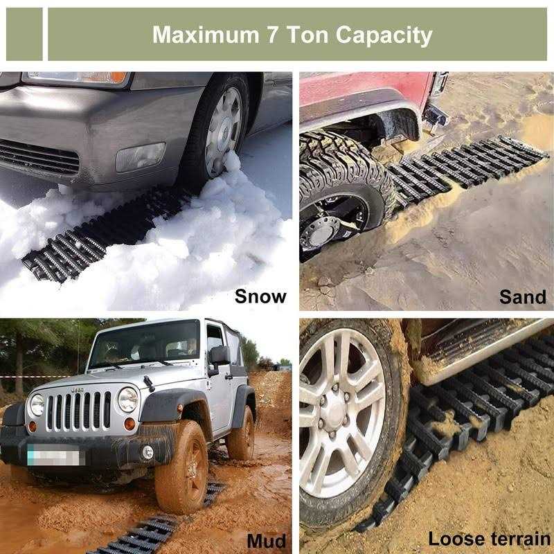 Reliancer 2PC Traction Tracks Mats TPR 31.5 L Tire Recovery Track Pad Roll Car Vehicle Tyre Traction Boards Tire Ladder Track Grabber Auto Emergency - Cheap Fitting