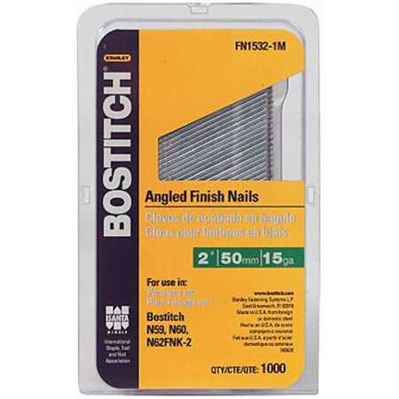 BOSTITCH Finish Nails, FN Style, Angled, 15GA, 2-Inch, 1000-Pack (FN1532-1M) - Cheap Fitting