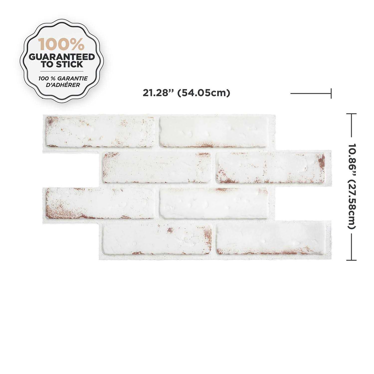 Smart Tiles 2pk Brik Toscana XL Matte Peel & Stick 3D Tile Paper Backsplash - Cheap Fitting