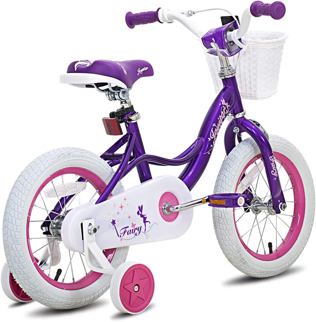 JOYSTAR Fairy Girls Bike for Toddlers and Kids Ages 5-9 Years Old Kids, 18 inch Wheels .Training Wheels Included,Pink - Cheap Fitting