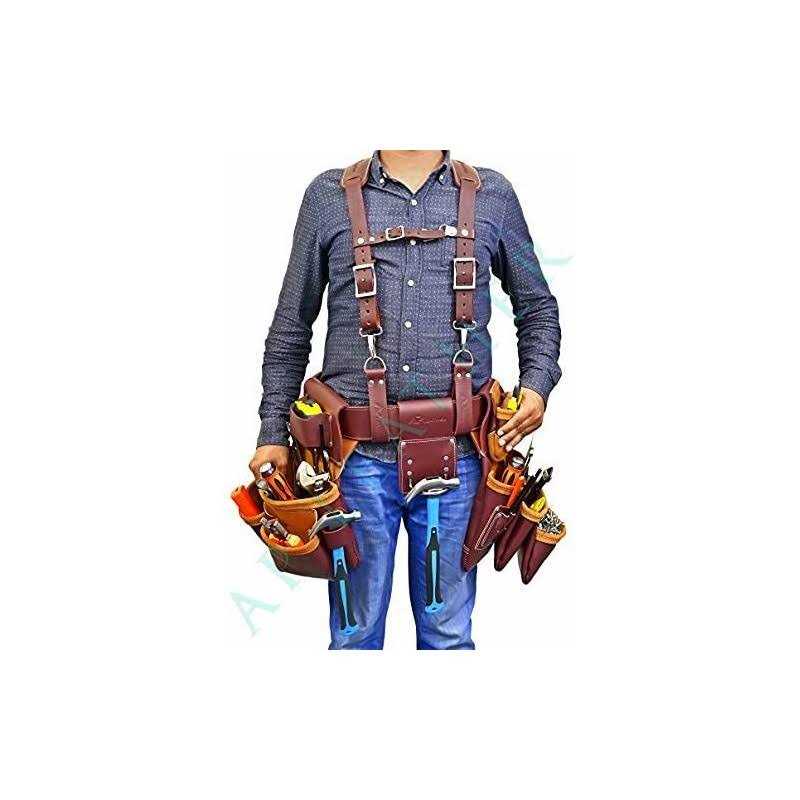 AP-Leather PRO-19 100% Genuine Full Grain Leather Tool Belt/Pouch/Bag - Cheap Fitting