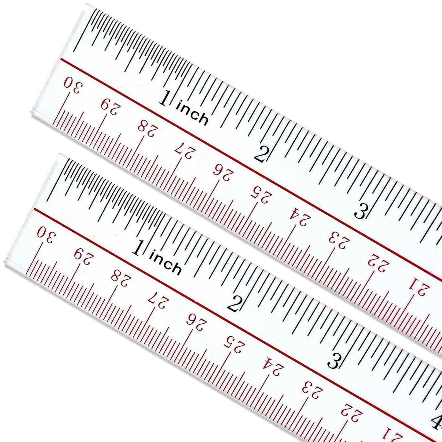 Adisalyd Ruler 12 inch, Clear Plastic 12 inch Ruler, Apply to Rulers for Kids and Office Use Measuring Tools - Cheap Fitting
