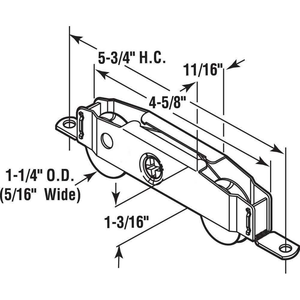 HauSun Heavy Duty Sliding Patio Door Roller Assembly 1-1/4 Inch Steel Ball Wheel Bearing - Cheap Fitting