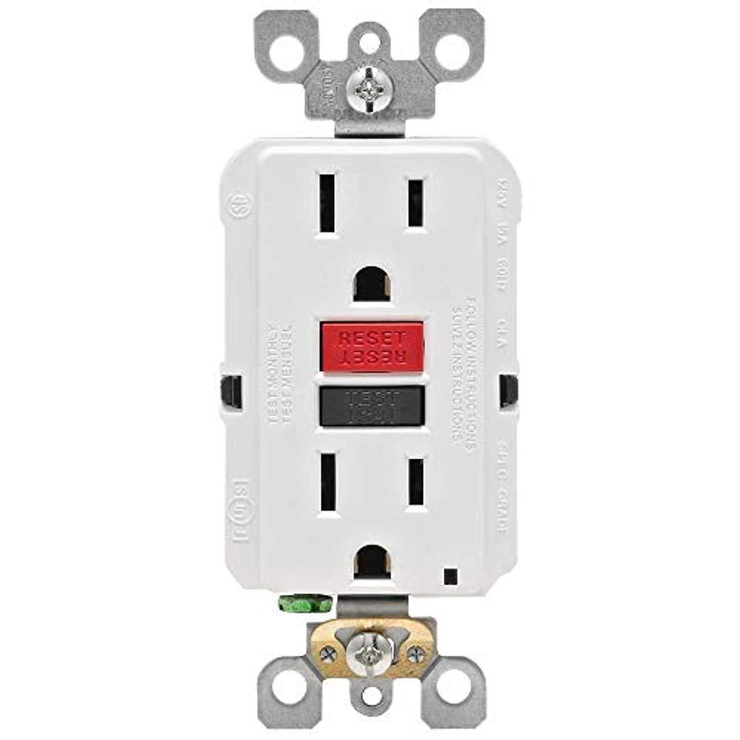 Leviton 15 Amp 125-Volt Self-Test Tamper Resistant GFCI Outlet - Cheap Fitting