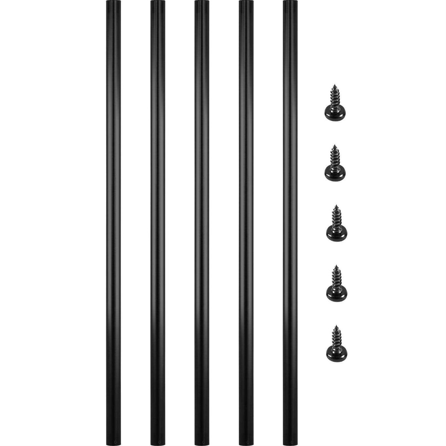 VEVOR Deck Balusters Metal Deck Spindles 51 Pack Aluminum Alloy Railing - Cheap Fitting