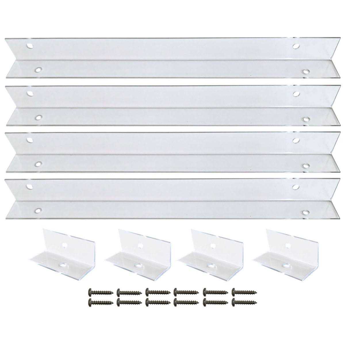 Ekena Millwork Wide Shutters Clear Polycarbonate Mounting Brackets for Pvc - Cheap Fitting