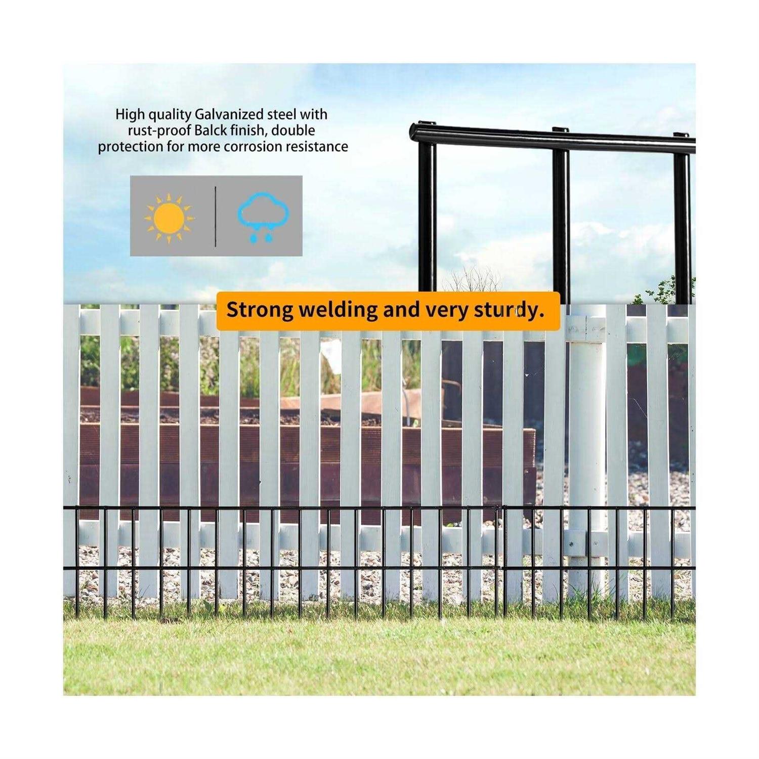 Adavin No Dig Fence Animal Barrier Fence 5 Pack 24inX 15in Underground Garden Fencing with 1.5in Spacing - Cheap Fitting