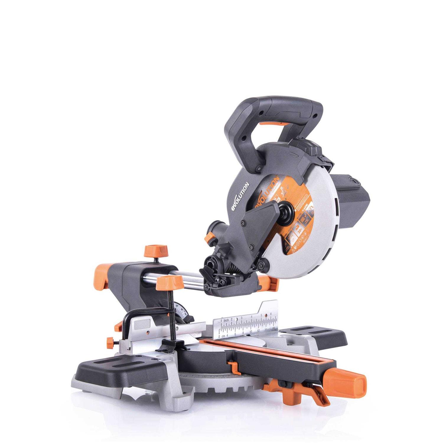 Evolution Power Tools R185SMS+ 7-1/4 Multi-Material Compound Sliding Miter Saw - Cheap Fitting