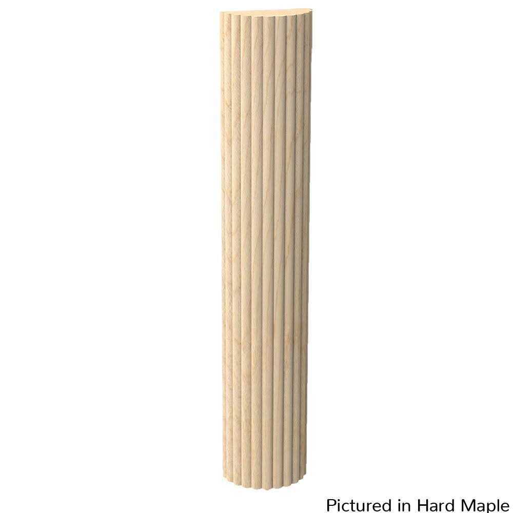 Brown Wood Products 92L x 1 1/2H x 3/4T Series 150 Reeded Half Round Moulding - Cheap Fitting