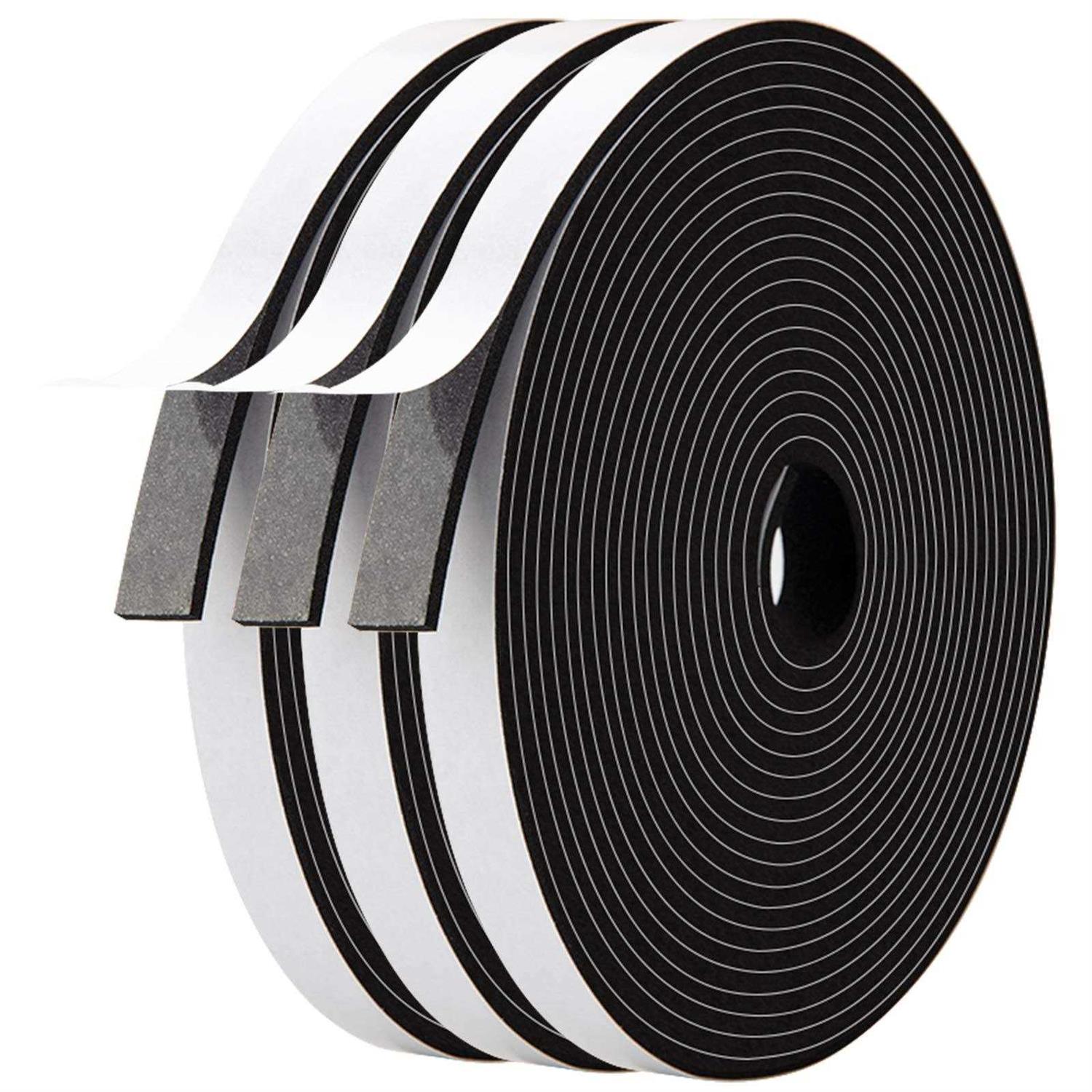 Adhesive Foam Seal Tape-1/2 Inch Wide X 1/8 Inch Thick,High Density Foam Strip Self Adhesive Neoprene Rubber Door Weather Stripping Insulation Foam - Cheap Fitting