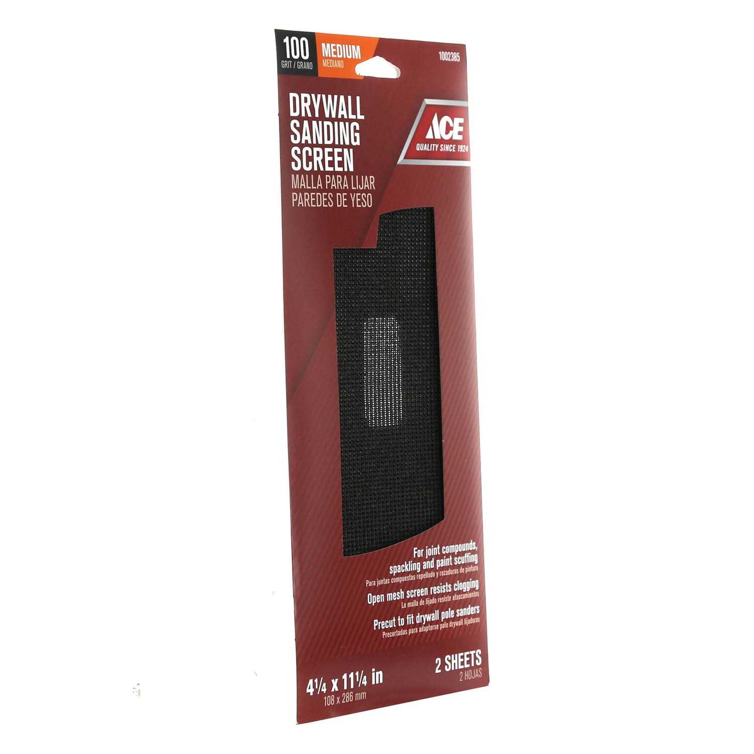 Ace Drywall Sanding Screen 100 Grit - Cheap Fitting