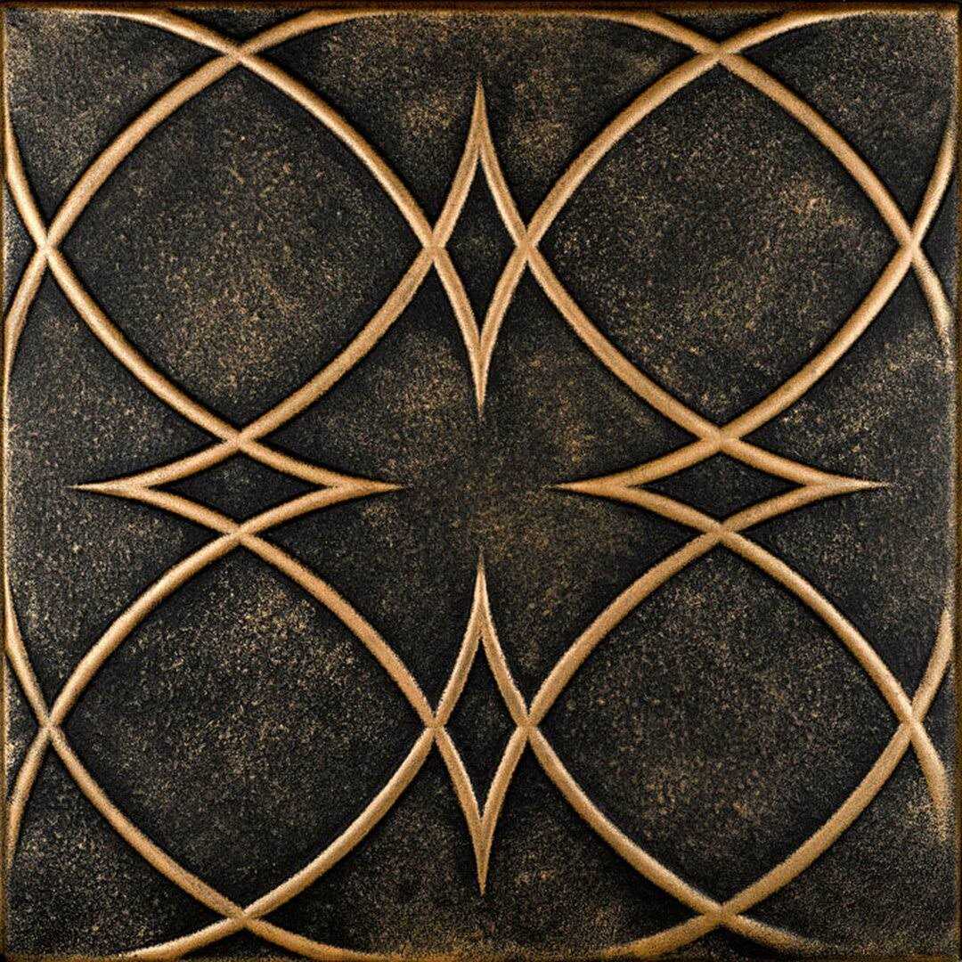 Circles and Stars 1.6 ft. x 1.6 ft. Polystyrene Glue-up Ceiling Tile A La Maison Ceilings - Cheap Fitting