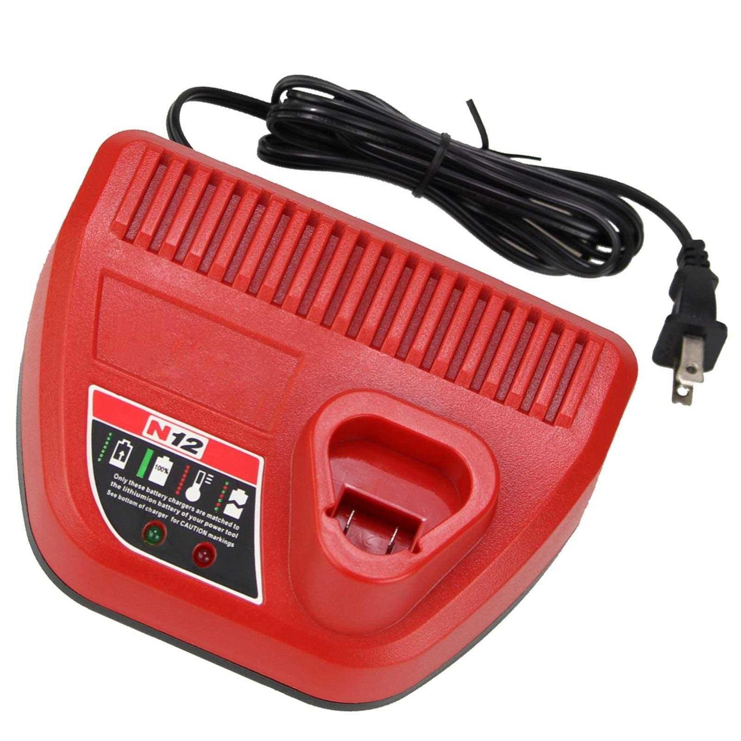 Replacement Charger Compatible with 12 Volt Battery Charger Genuine OEM Compatible with 48-59-2401 Lithium Ion Battery with LED Indicating - Cheap Fitting