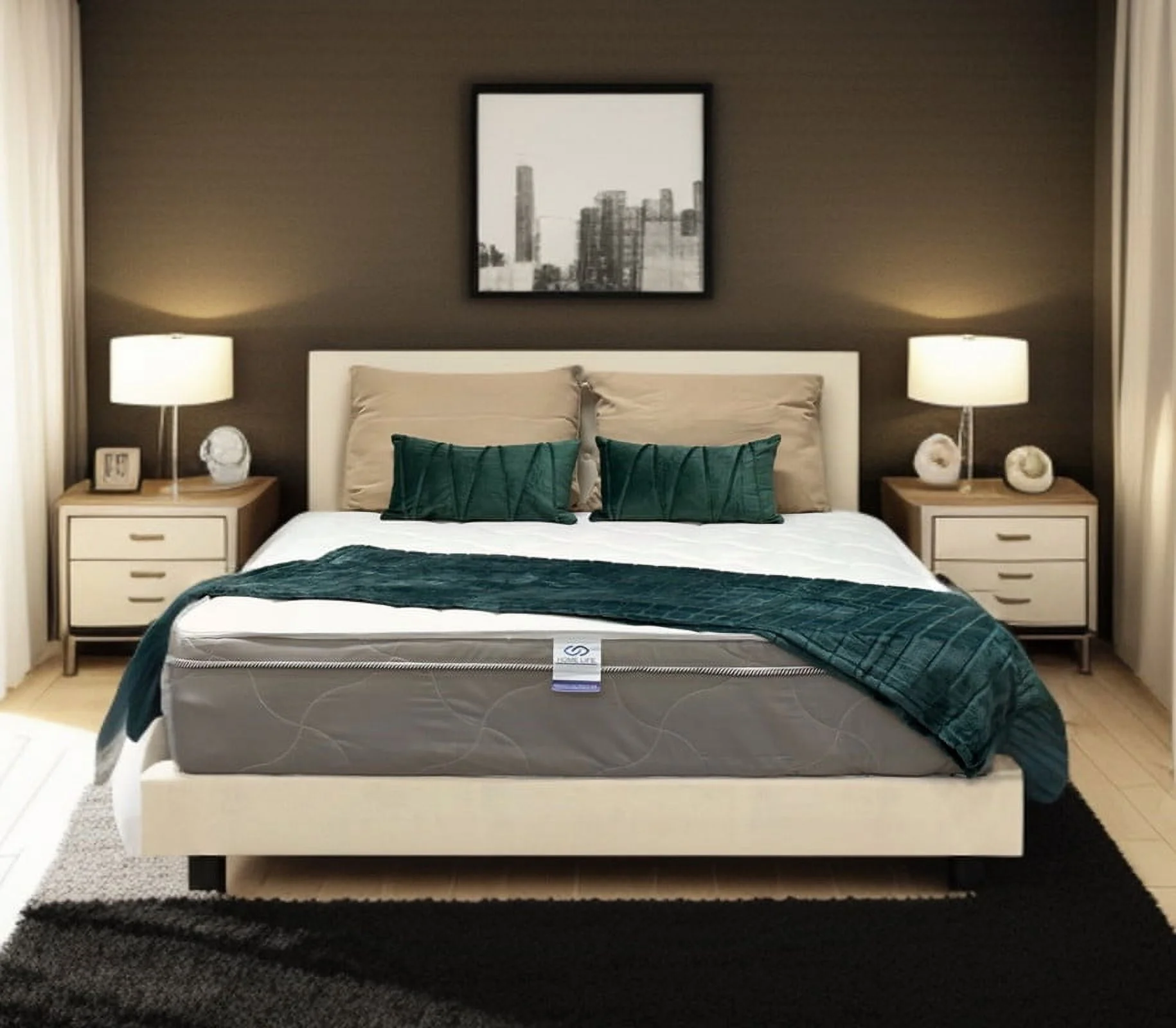 Twin Mattress - 8 Inch Comfort Foam & Spring Hybrid Mattress - Tight Top - Medium Firm - Oliver & Smith - Cheap Fitting