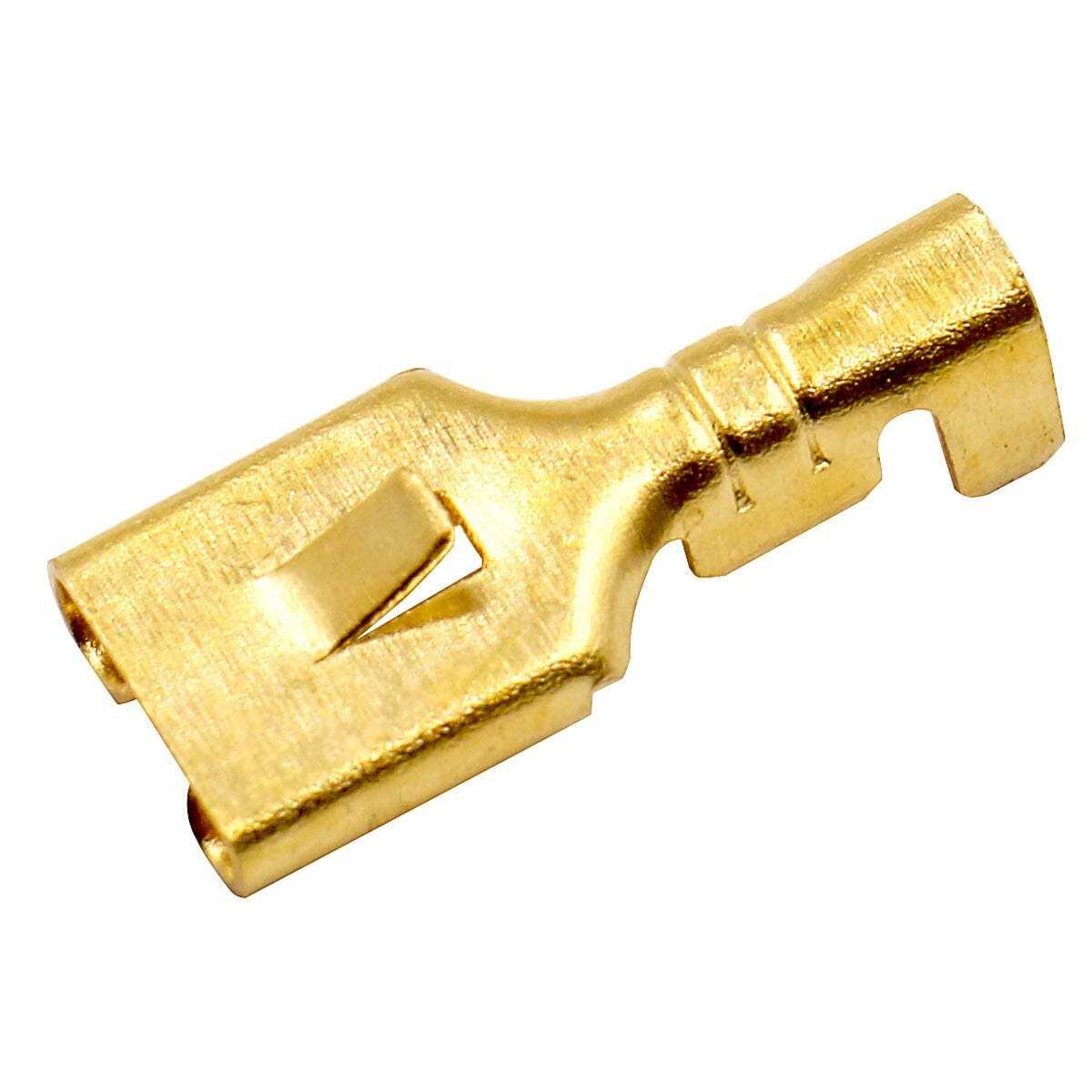 Baomain Female Spade Quick Splice Crimp Terminals 6.3mm Crimp Connector Non Insulated 100 Pcs - Cheap Fitting