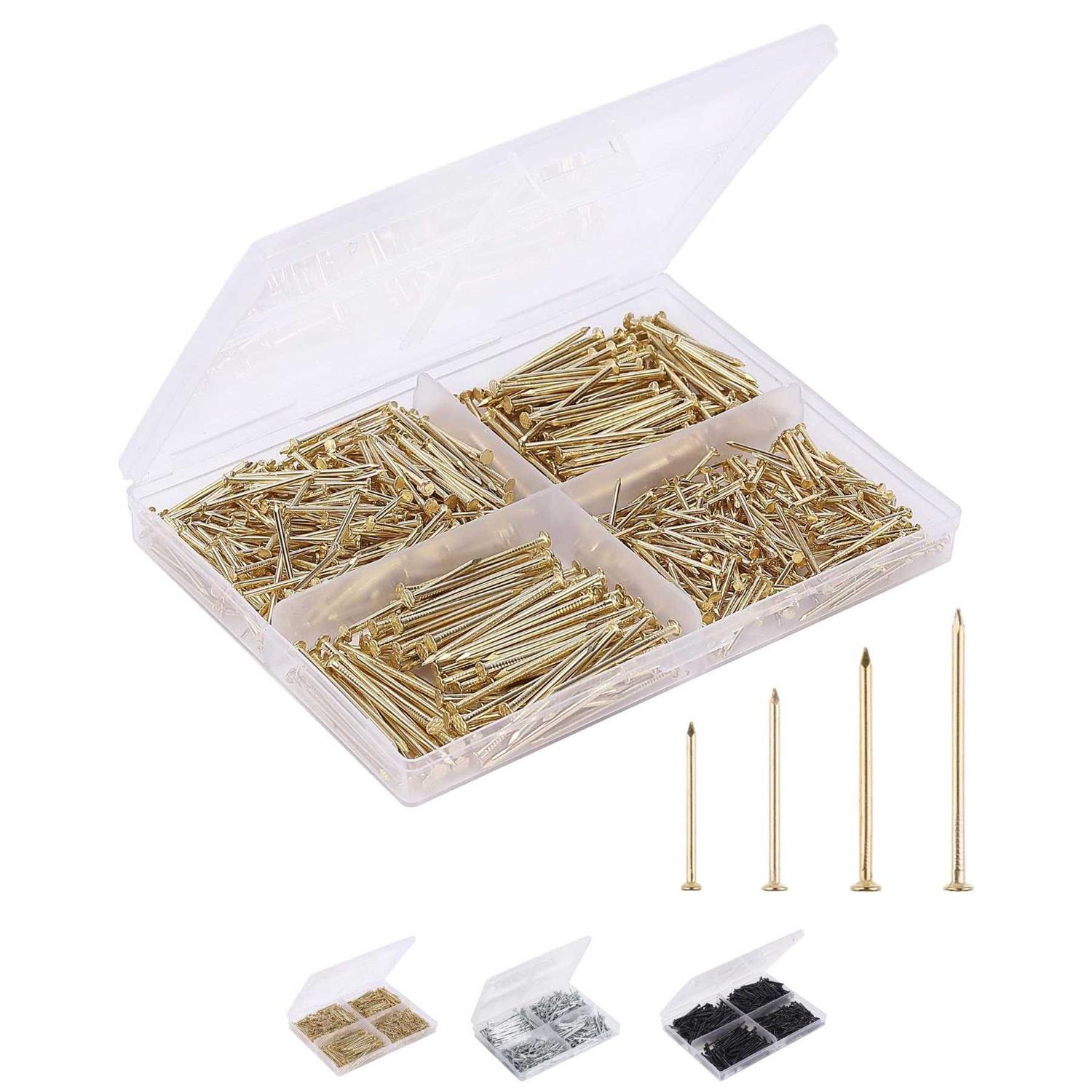 Mr. Pen Nail Assortment Kit 600 Pcs 4 Sizes Small Nails - Cheap Fitting