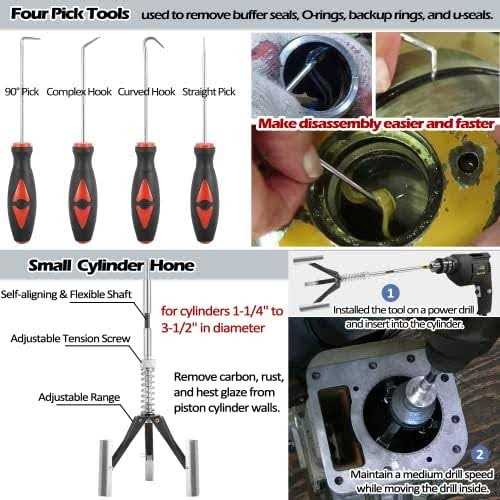 17Pcs Hydraulic Cylinder Repair Tool Kit for Skid Steers Loaders Backhoes - Cheap Fitting