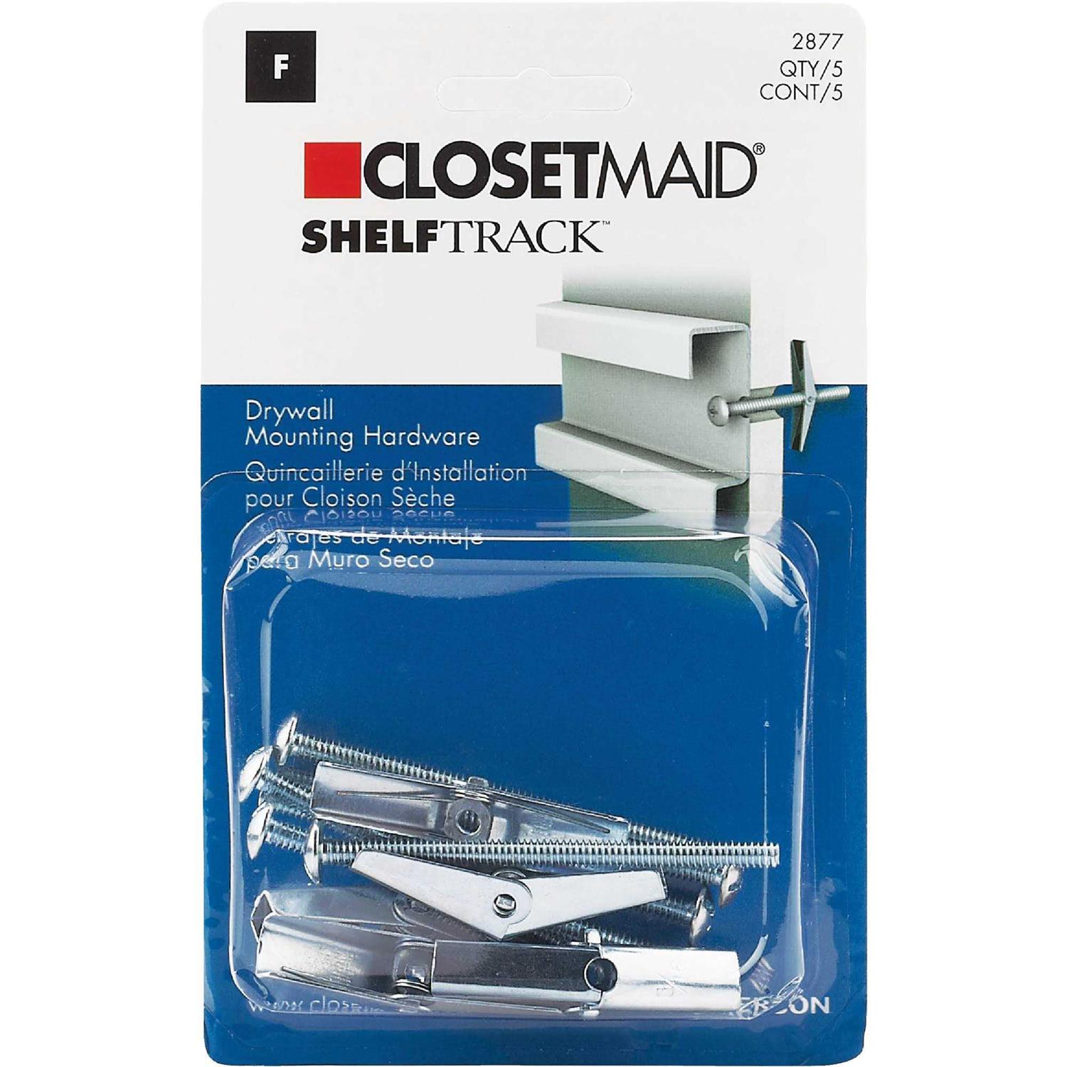 Closetmaid ShelfTrack 5-Piece Hang Track Mounting Hardware - Cheap Fitting