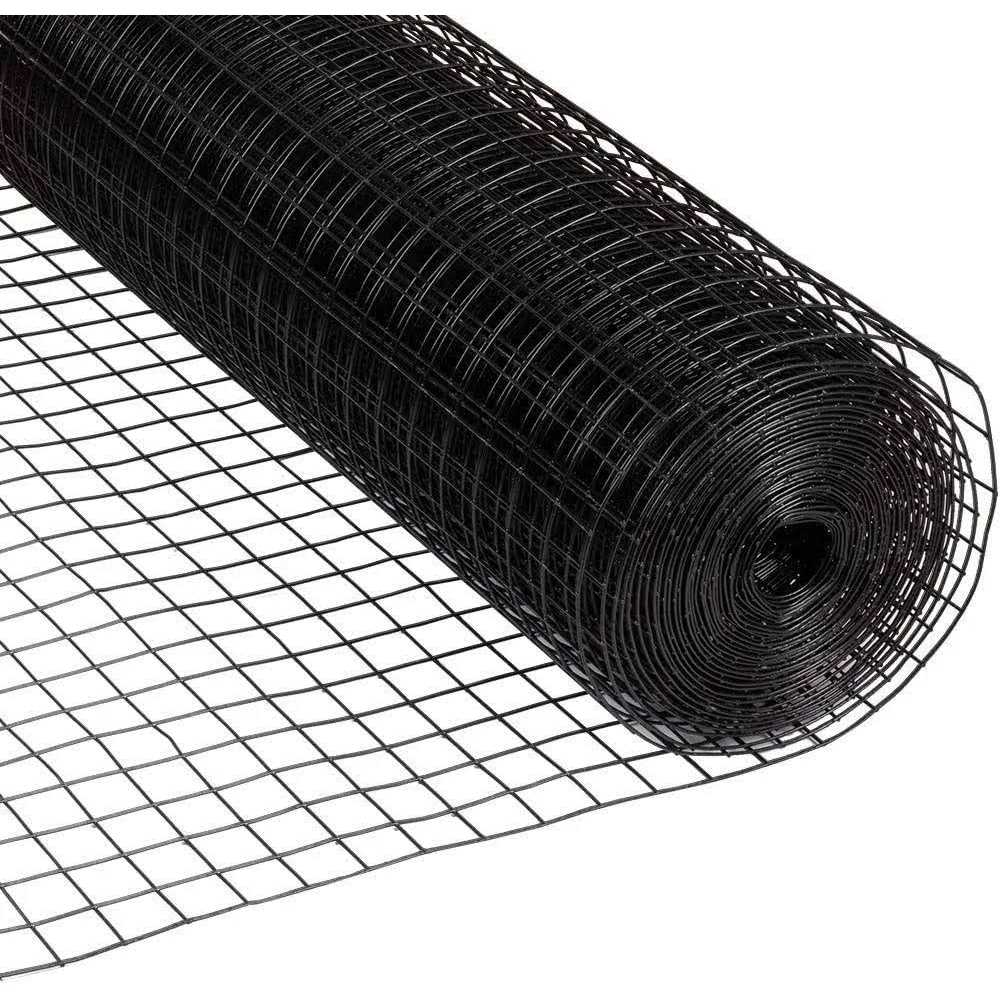Fencer Wire 16 Gauge Black Vinyl Coated Welded Wire Mesh Size by 1 inch - Cheap Fitting
