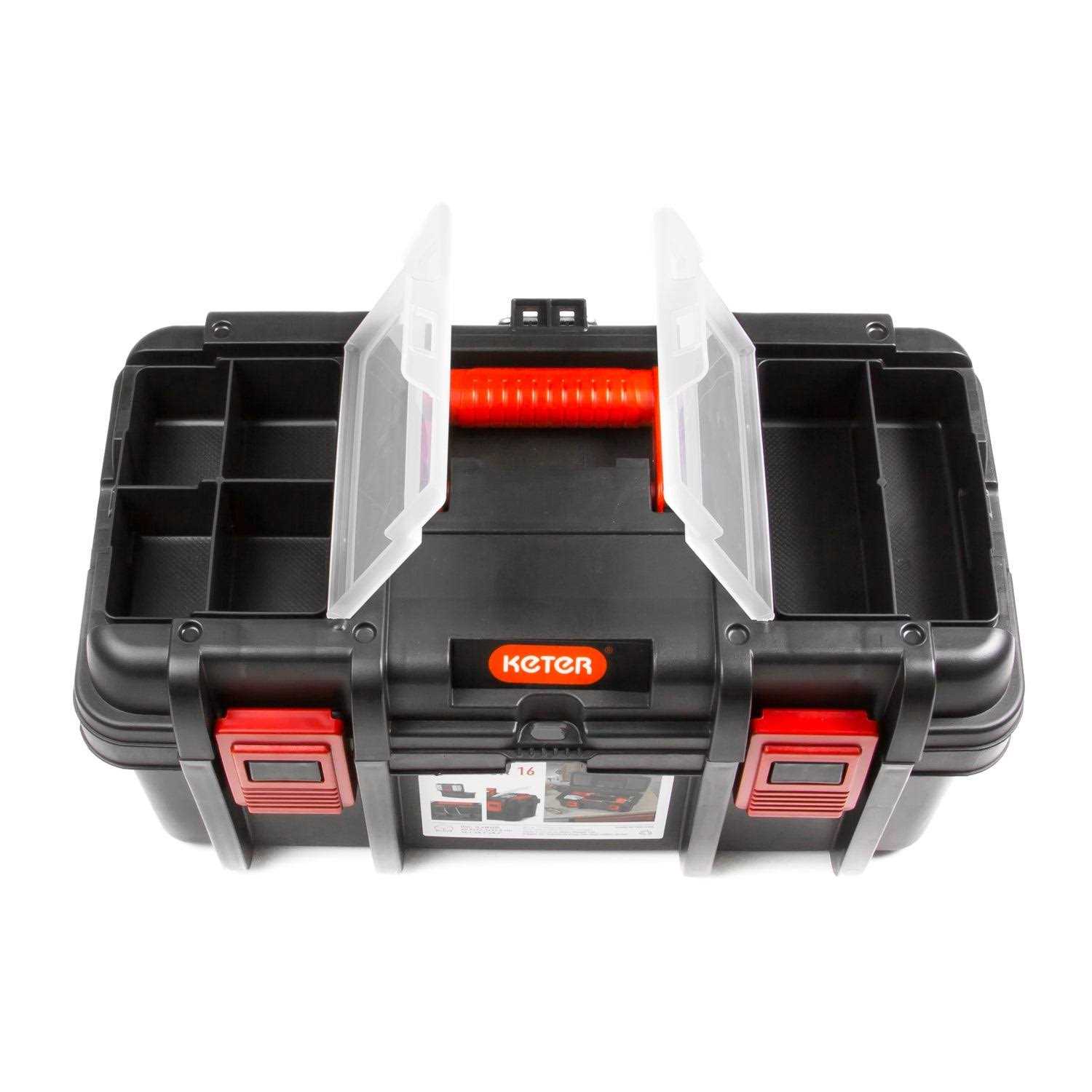 Hyper Tough 16 Black Toolbox Plastic Tool & Hardware Storage - Cheap Fitting