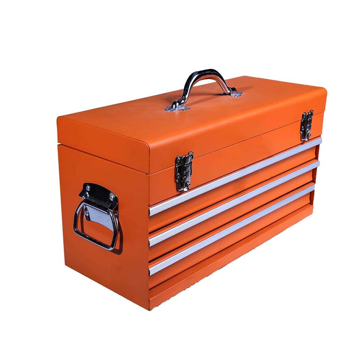 Edward Tools Portable Metal Tool Box with Drawers 20â - Cheap Fitting