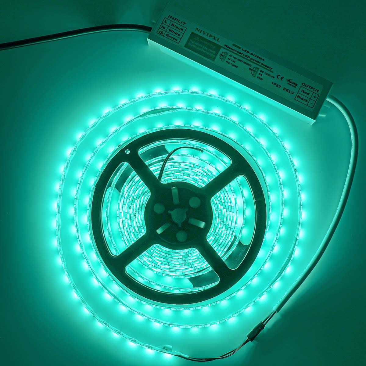 LED Driver 60 Watts Waterproof IP67 Power Supply Transformer Adapter 100V-260V AC to 12V DC Low Voltage Output for LED Light - Cheap Fitting