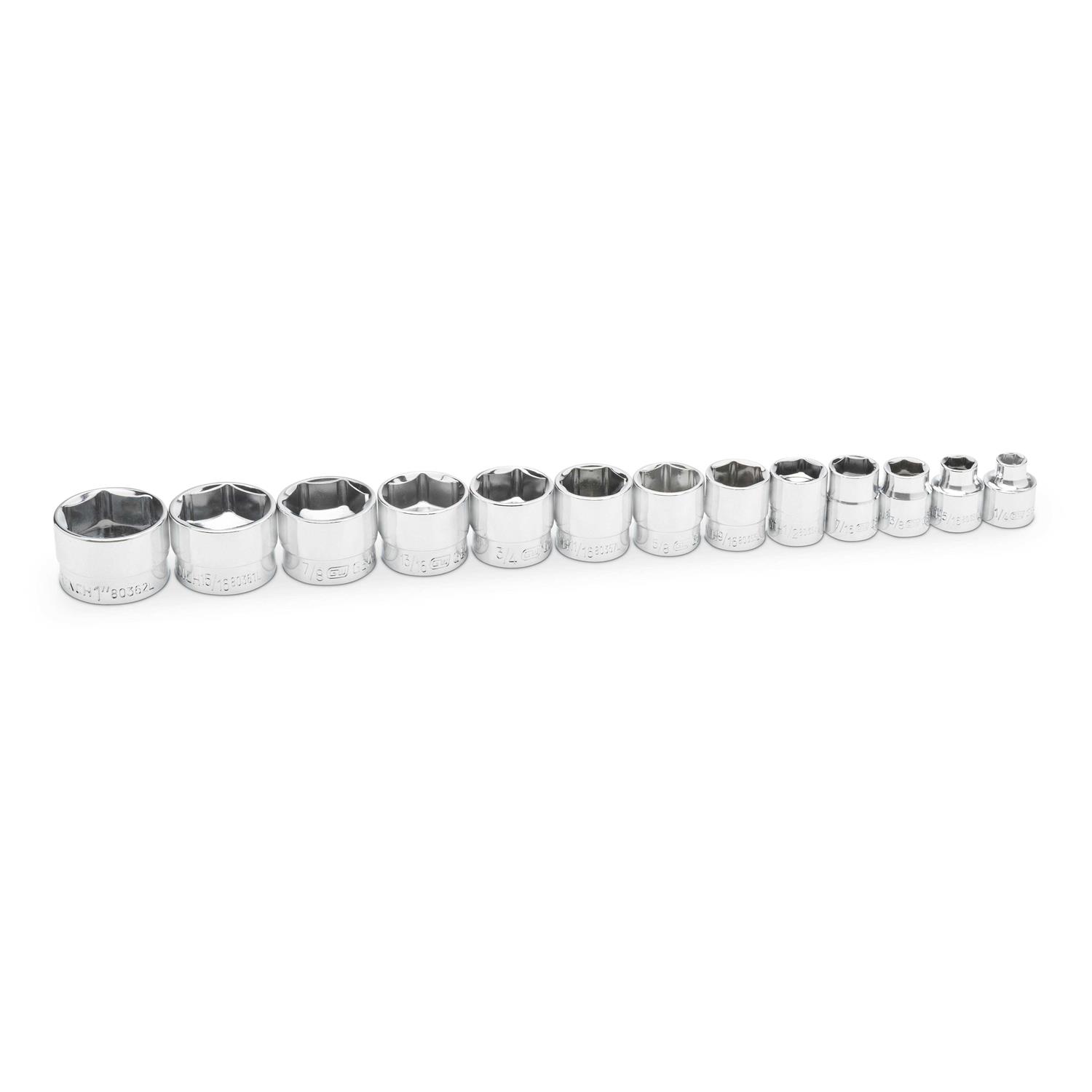 Gearwrench 13 Piece 3/8 Drive 6 Point SAE Stubby Socket Set 81397 - Cheap Fitting