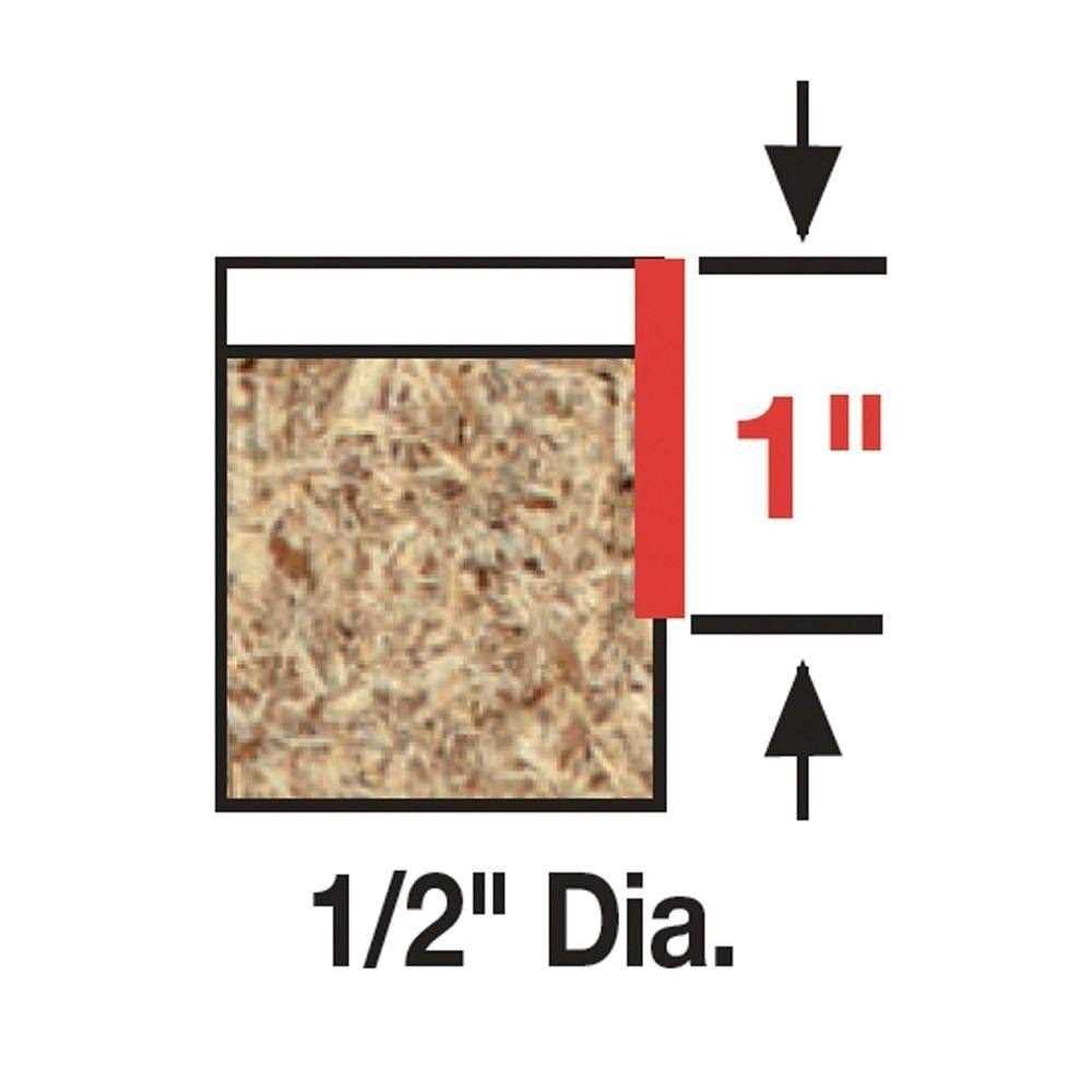 Diablo 1/2 in. D X 2-13/16 in. L Carbide Bearing Flush Trim Bit DR42104 - Cheap Fitting