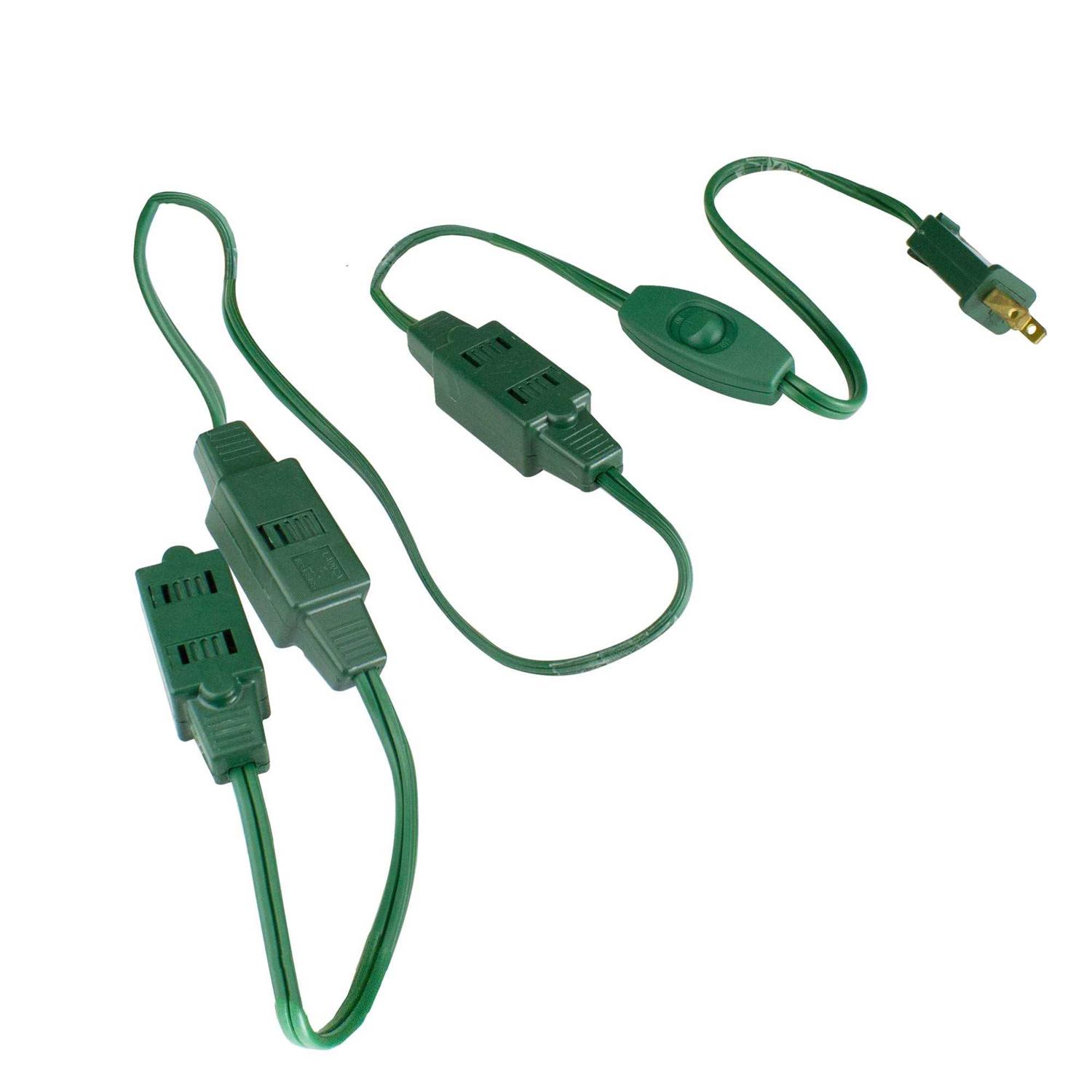 Northlight 9′ Green Indoor Extension Power Cord with 9-Outlets and Safety locks - Cheap Fitting
