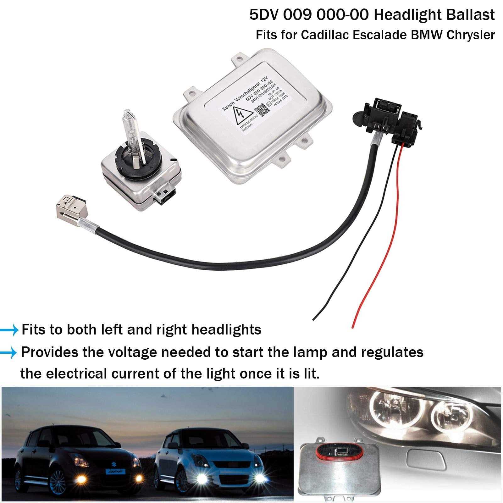 5dv 009 000-00 Xenon Hid Ballast Headlight Control Unit W/ Igniter and D1s Bulb Replacement for 2007-2014 Cadillac Escalade - Cheap Fitting