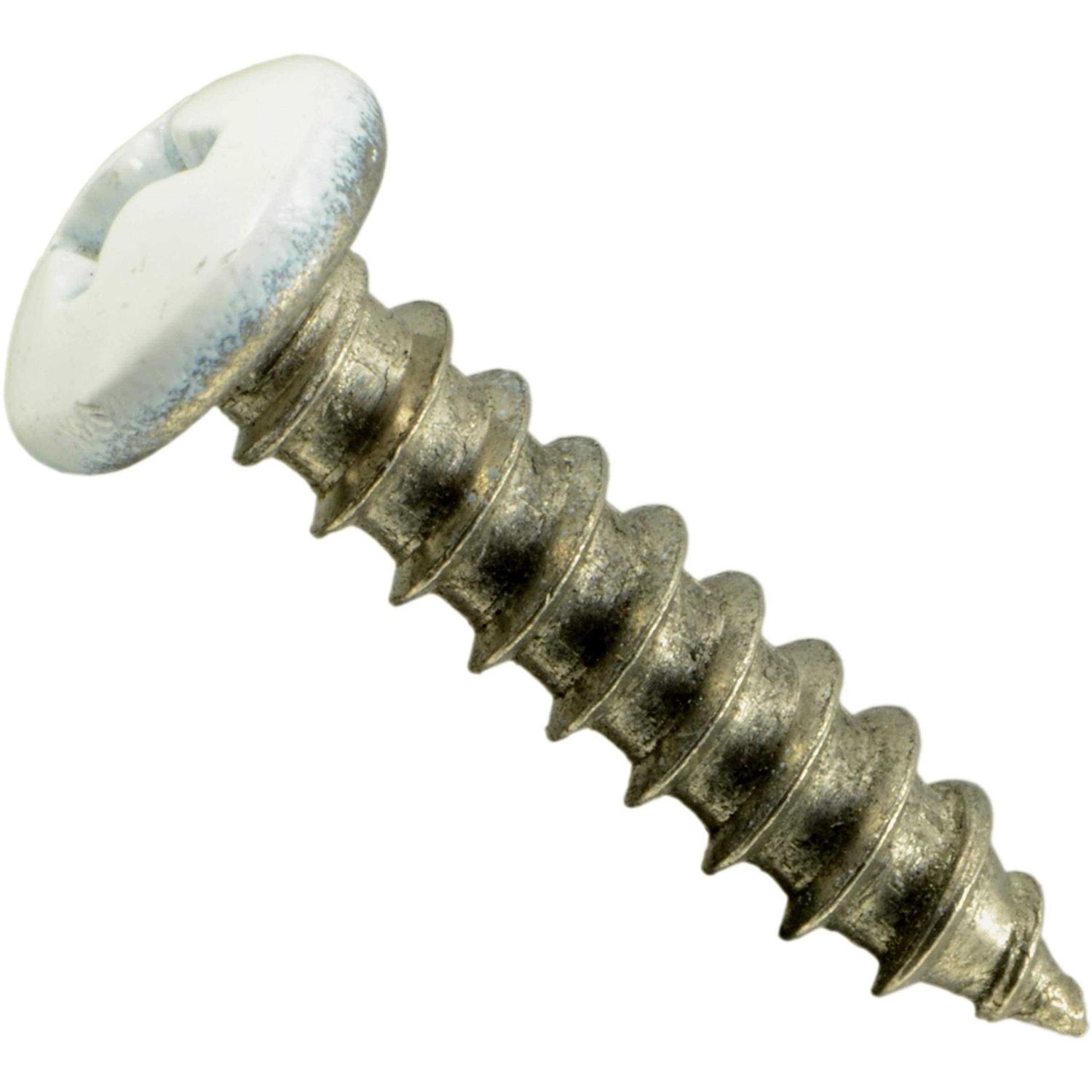 Hard-to-Find Fastener White Phillips Pan Sheet Metal Screws #8 x 3/4 - Cheap Fitting