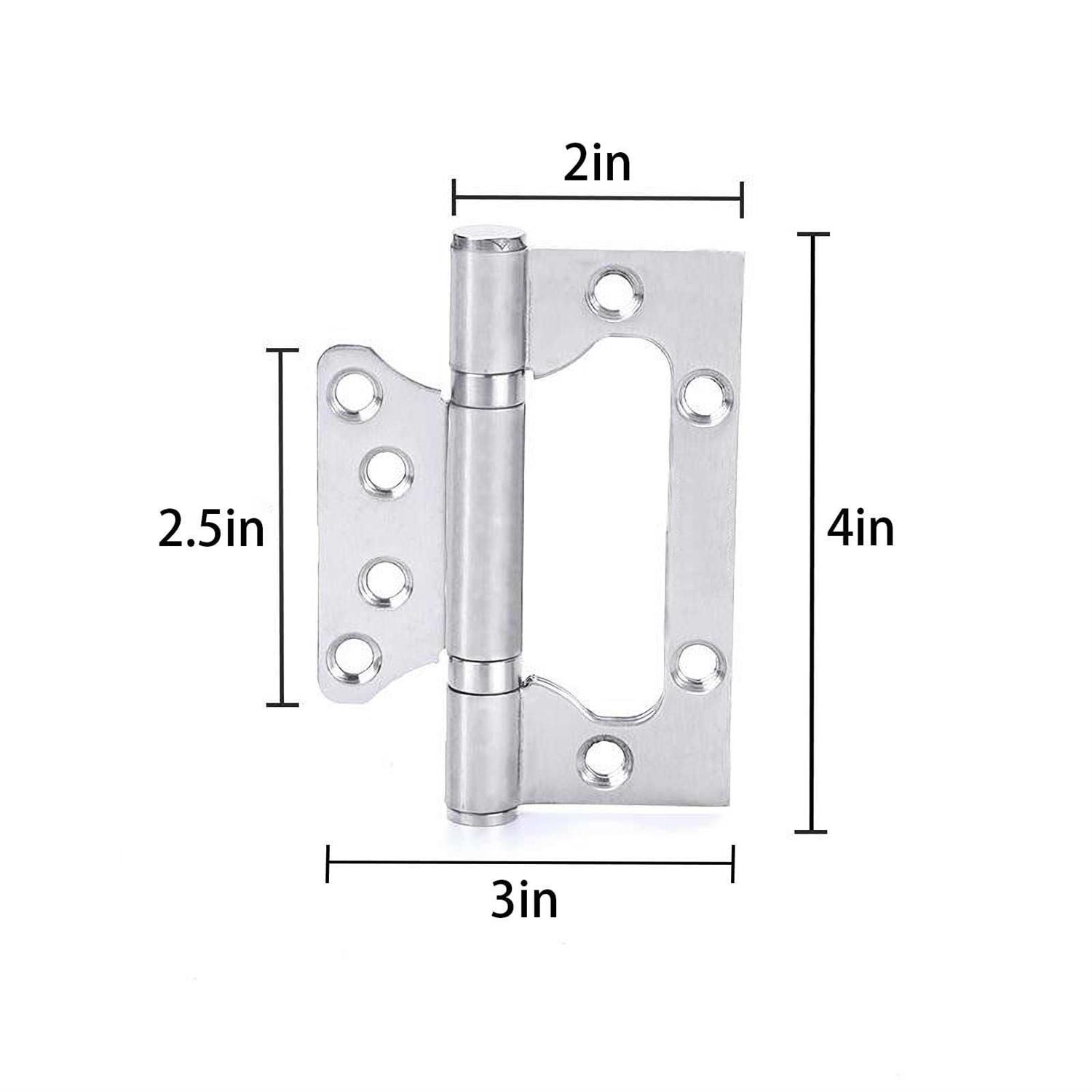 6 Pack Non-Mortise Door Hinges 4 x 3 inch Stainless Steel Door Hinge - Cheap Fitting