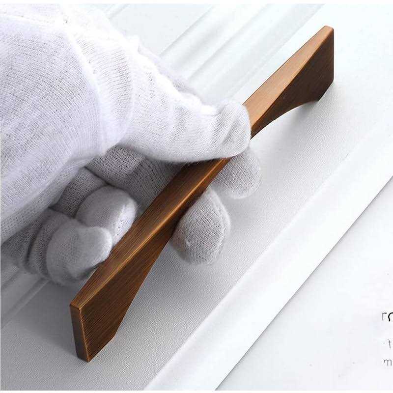 Myxekllo 4 Pack Cabinet Drawer Pulls Brushed Coffee Bridge Shape Pulls Handles for Dresser Drawers Bathroom Cabinet Hardware - Cheap Fitting