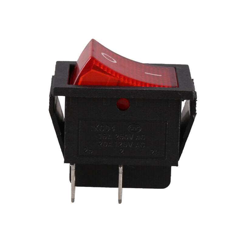 Red Light Illuminated 4 Pin Dpst On/off Snap in Rocker Switch 16A 20A 250v AC - Cheap Fitting