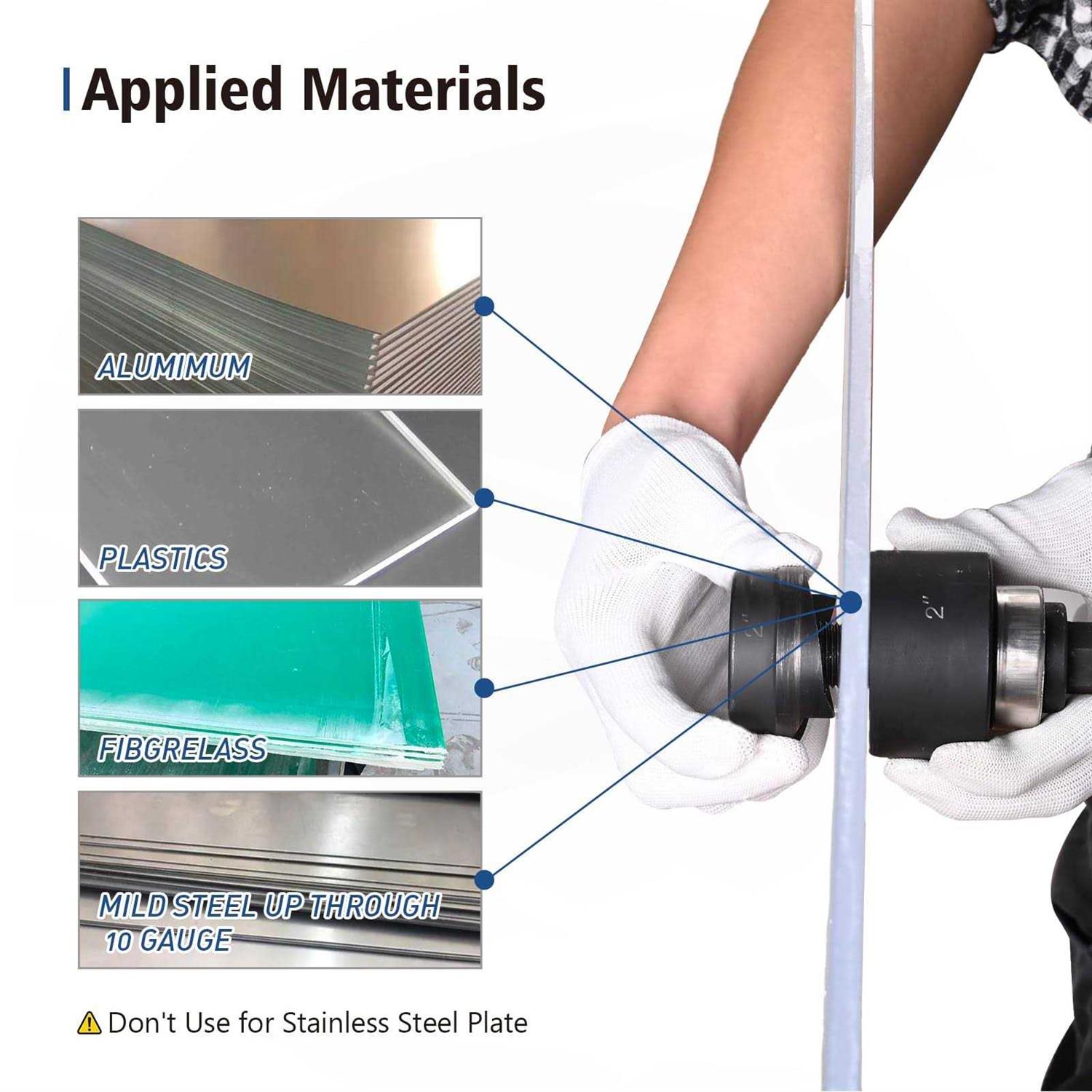 iGeelee Ratchet Knockout Hole Punch Driver Kits 1/2 to 2 inch SLUG-Buster Knockout Electrical Conduit Hole Cutter Sets KO Tool Kit - Cheap Fitting