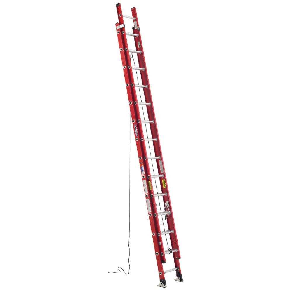 Werner 32 ft. Fiberglass Extension Ladder (31 ft. Reach Height) with 300 lb. Load Capacity Type IA Duty Rating - Cheap Fitting