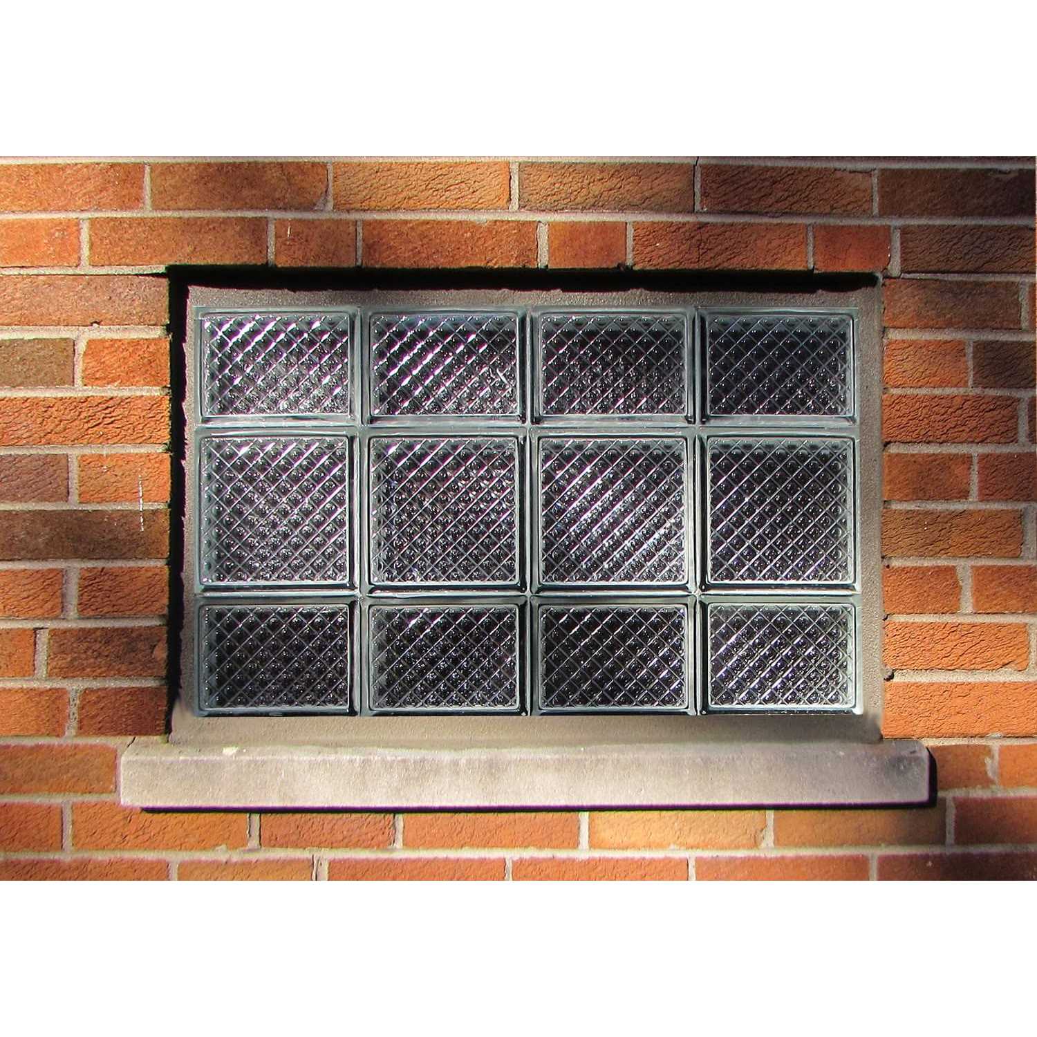 REDI2SET Pattern Frameless Replacement Glass Block Window - Cheap Fitting