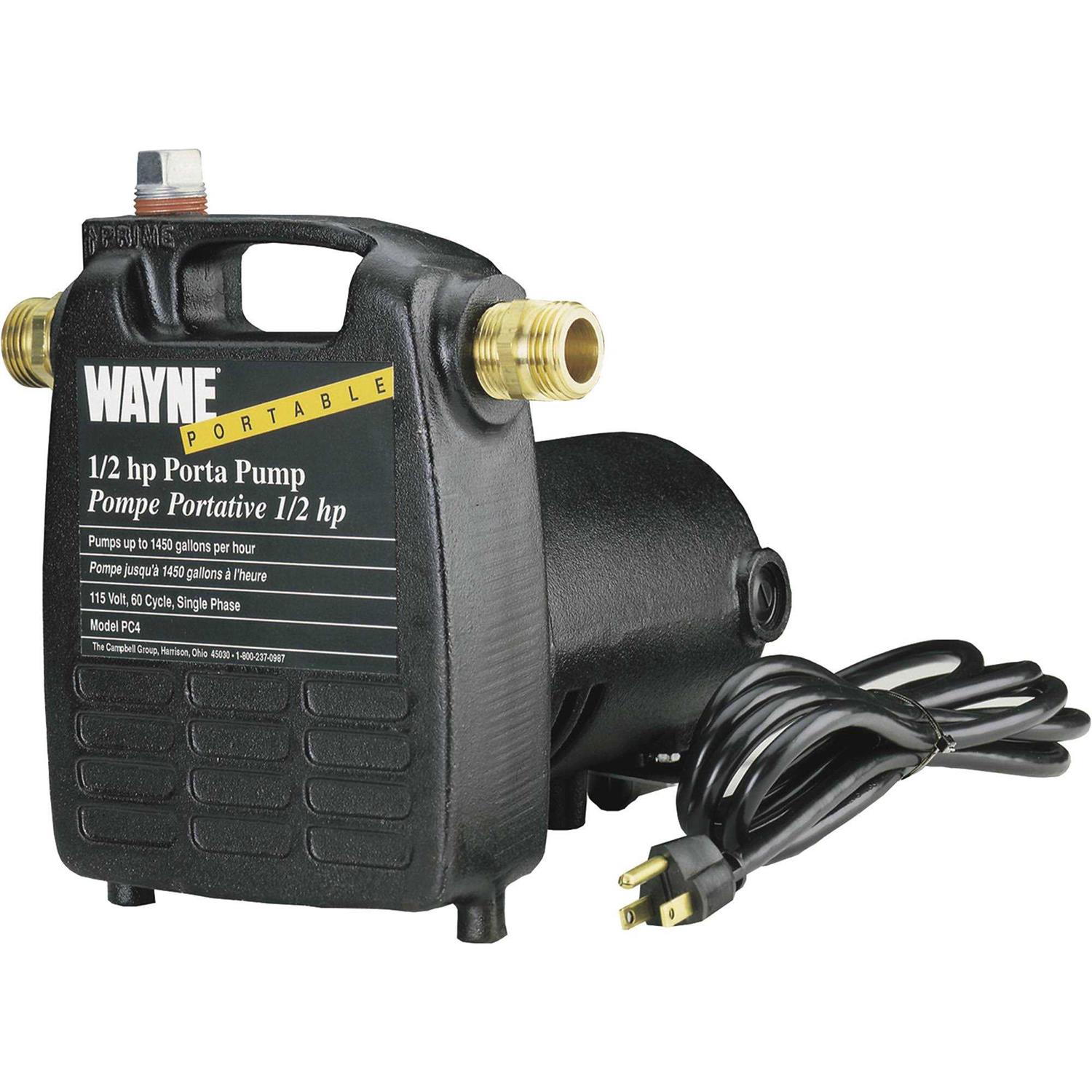 Wayne PC4 1/2 HP Cast Iron Transfer Pump - Cheap Fitting