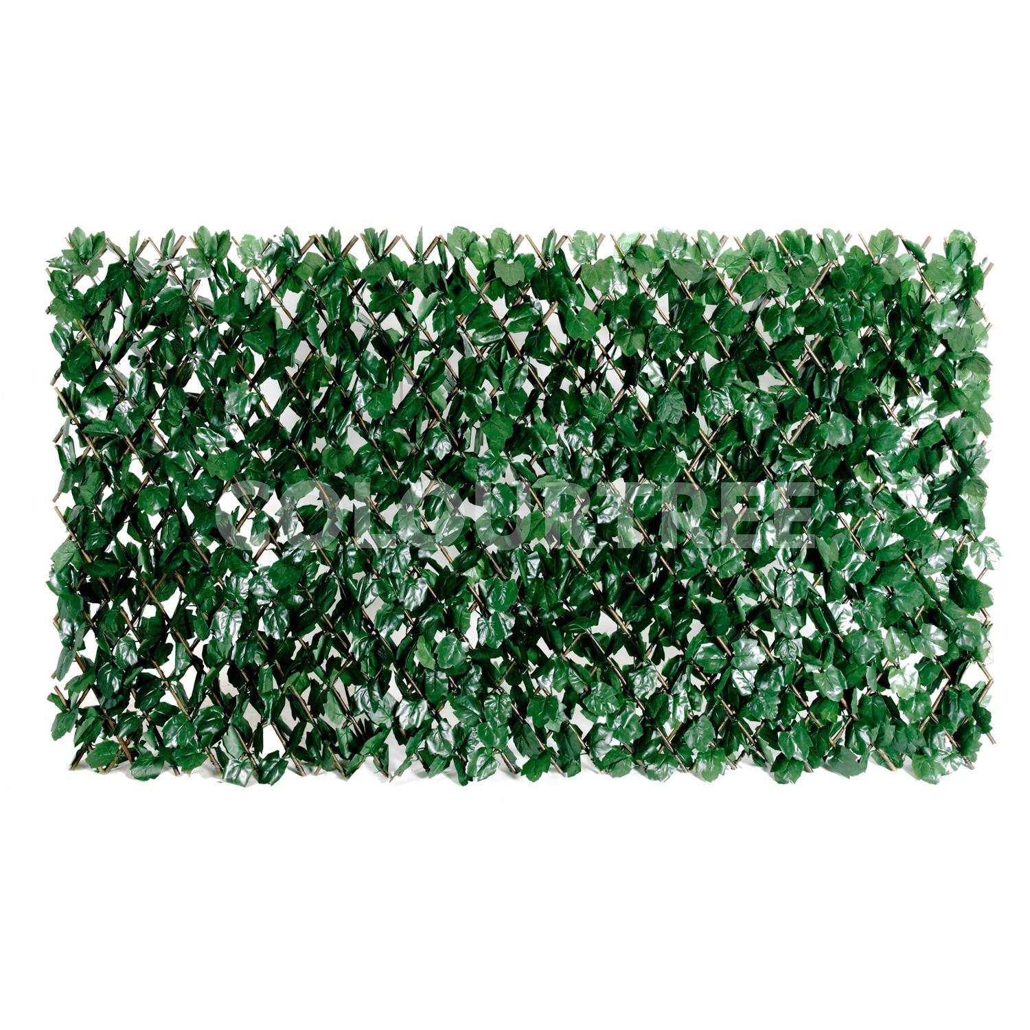 ColourTree Artificial Expandable Double-Sided Ivy Leaf Vines Willow Trellis Privacy Fencing Screen - Cheap Fitting