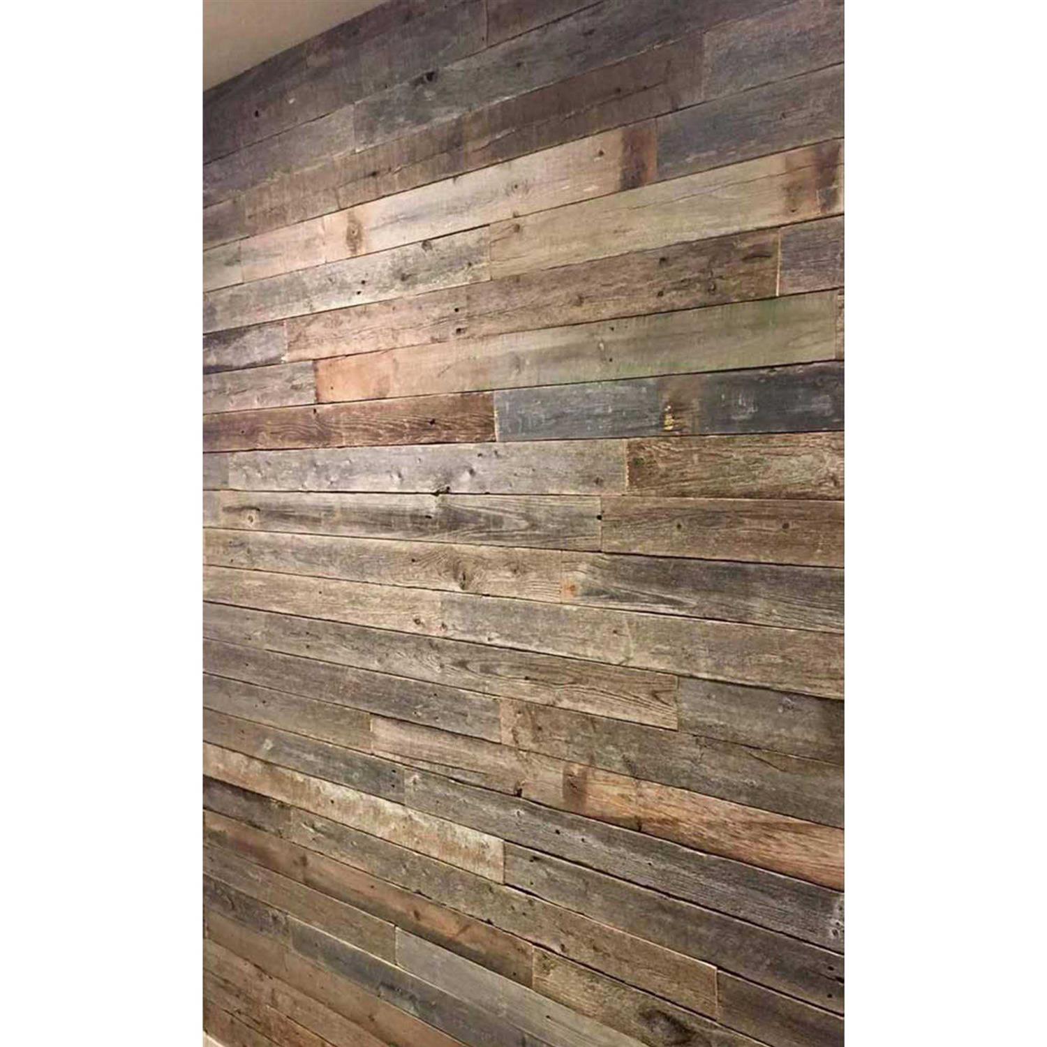 Rockin’ Wood Nail Up Application Reclaimed Barn Wood Wall Accent Paneling - Cheap Fitting