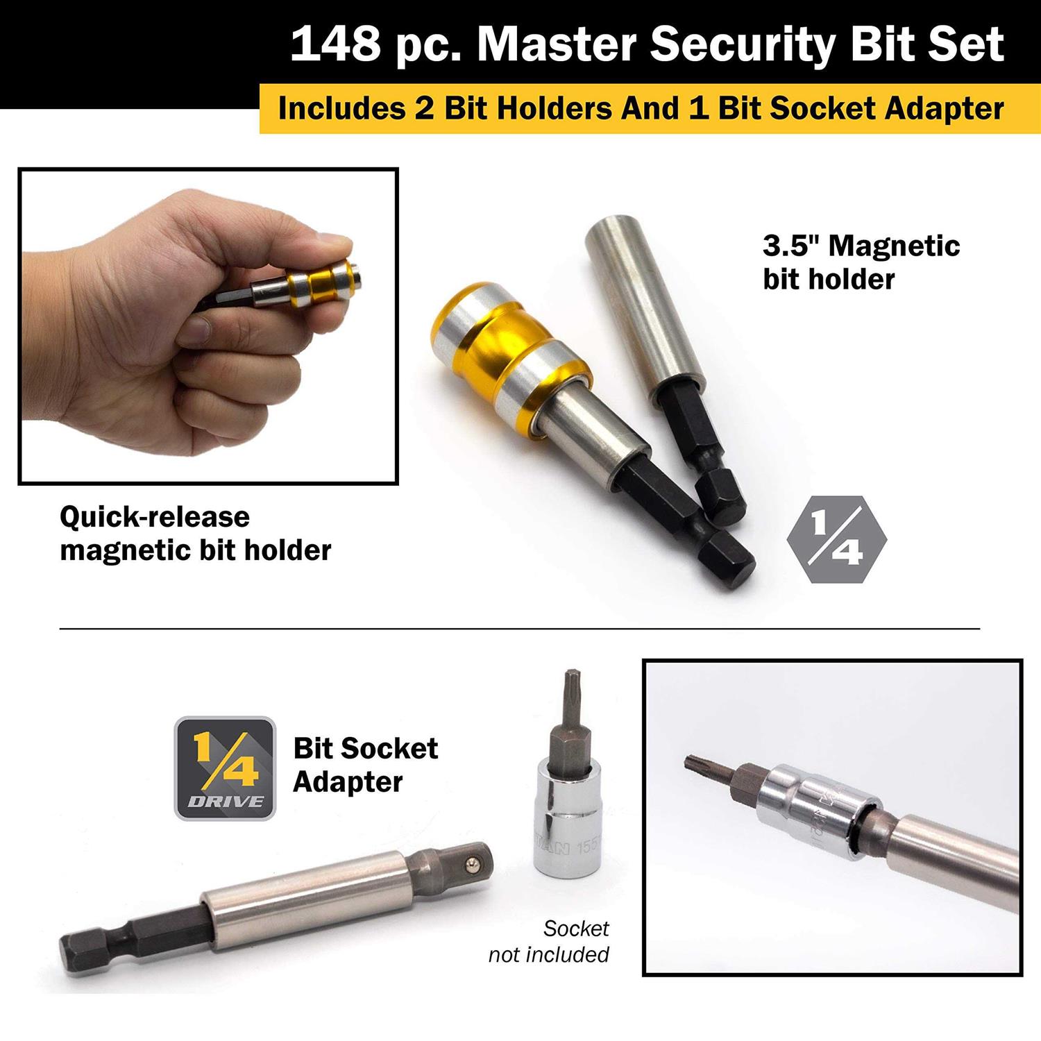 Titan 16148 148-Piece Master Security Bit Set - Cheap Fitting